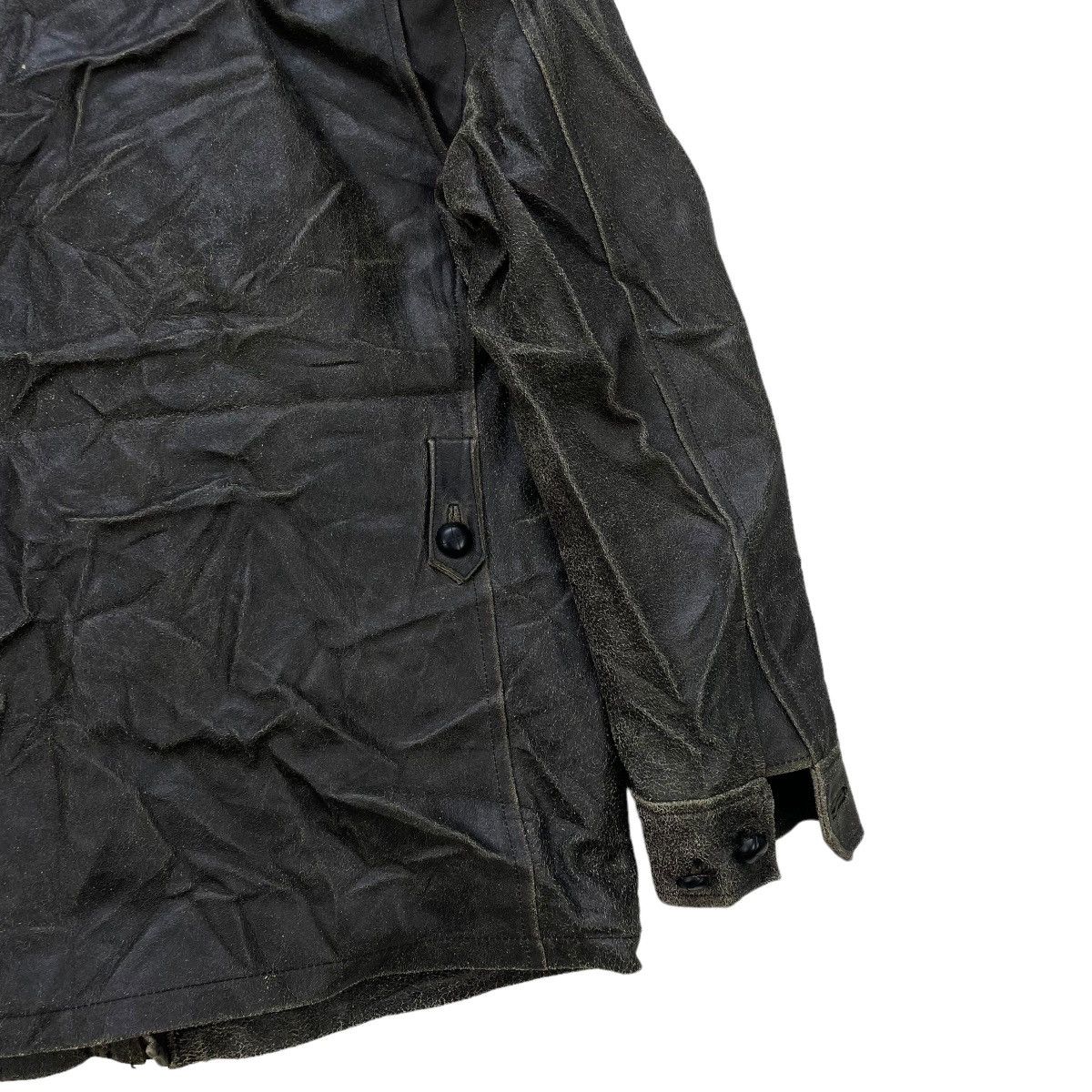 PPFM 💥Vintage PPFM 90s Cow Hide Slank Pocket Leather Jacket Size US M / EU 48-50 / 2 - 10 Thumbnail