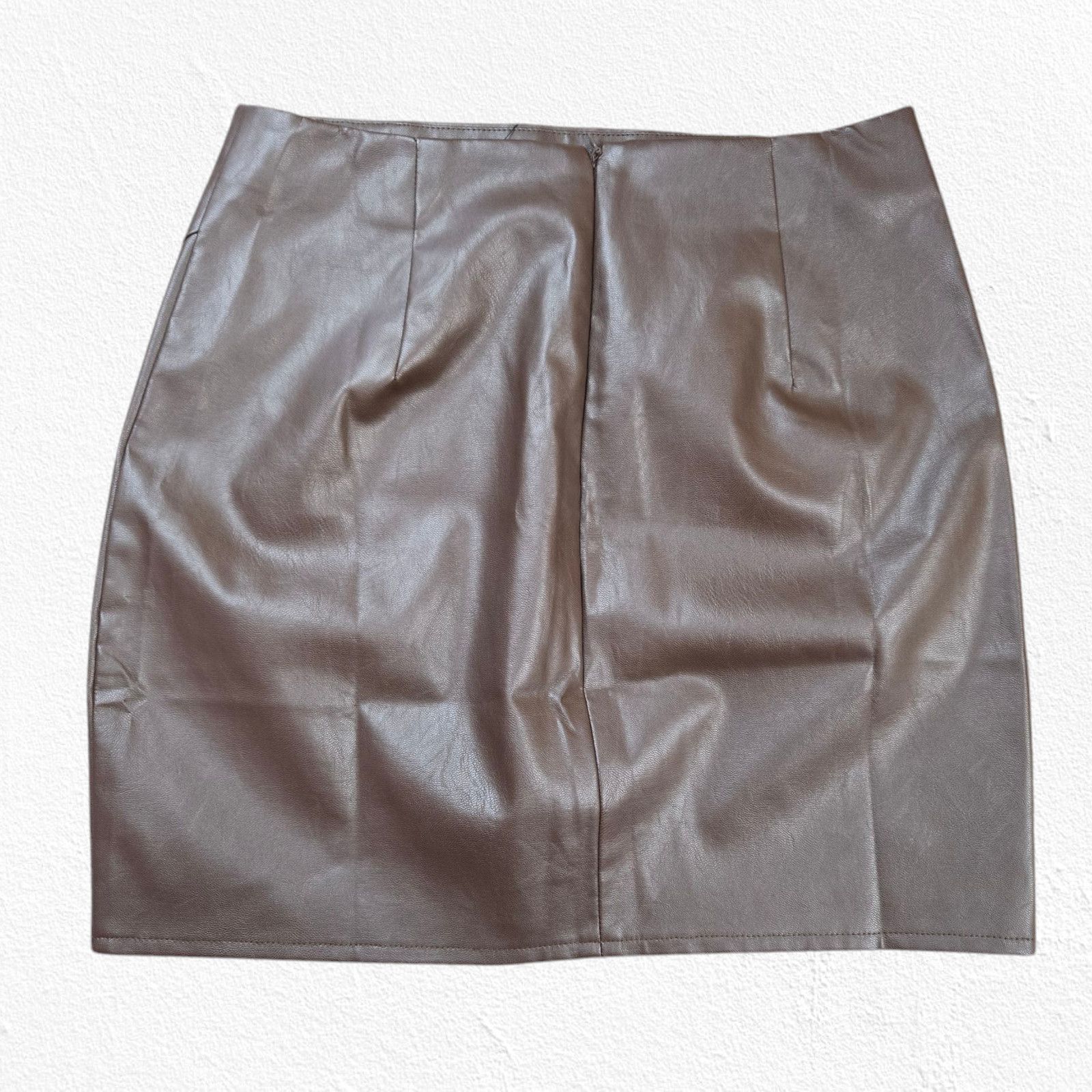 Other Dark Brown Vegan Leather Mini Skirt Size Small Size 26" / US 2 / IT 38 - 12 Thumbnail
