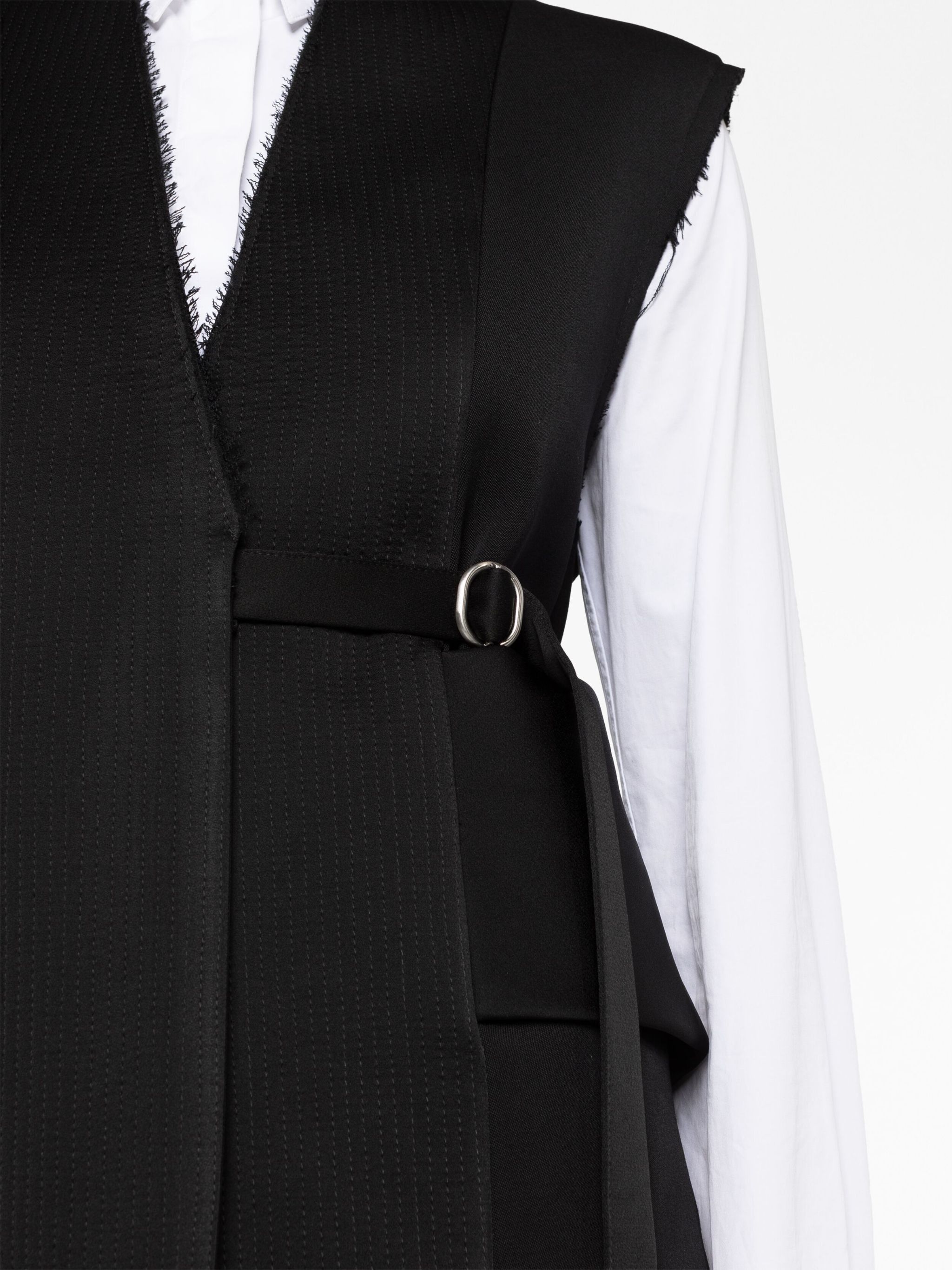 Jil Sander o1loc1c1124 Vests in Black Size M / US 6-8 / IT 42-44 - 4 Thumbnail