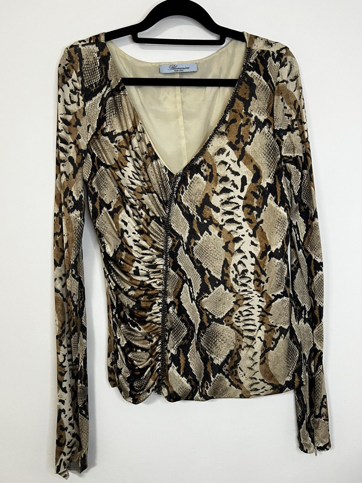 Blumarine Blumarine long sleeve M 100% silk animal print Size M / US 6-8 / IT 42-44 - 1 Thumbnail