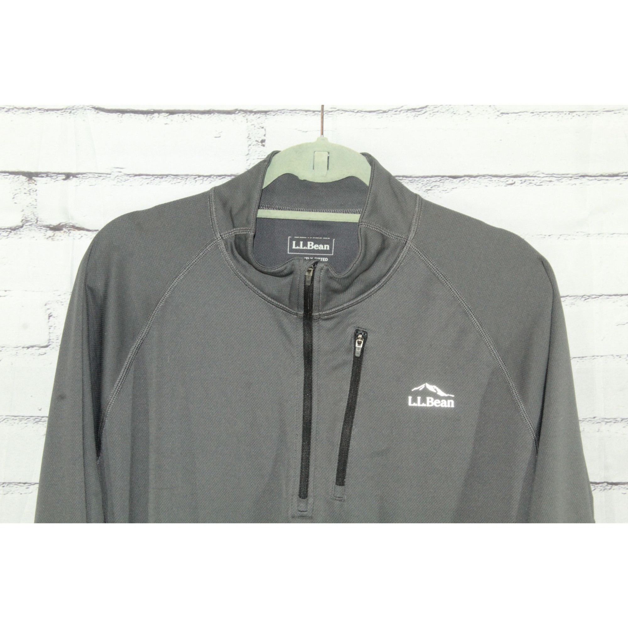 L.L. Bean LL Bean Mens XL Gray Quarter Zip Pullover Outdoor Athletic Size US XL / EU 56 / 4 - 3 Thumbnail