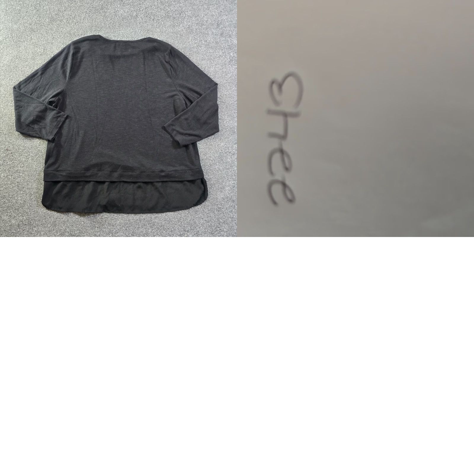 J.Crew VINTAGE J.CREW Blouse Womens 2X Black Knit Layered Slub Capsule Casual Minimalist Lightweight Classic Plus 2X Womens Shirt Size XXL / US 16-18 / IT 52-54 - 8 Thumbnail