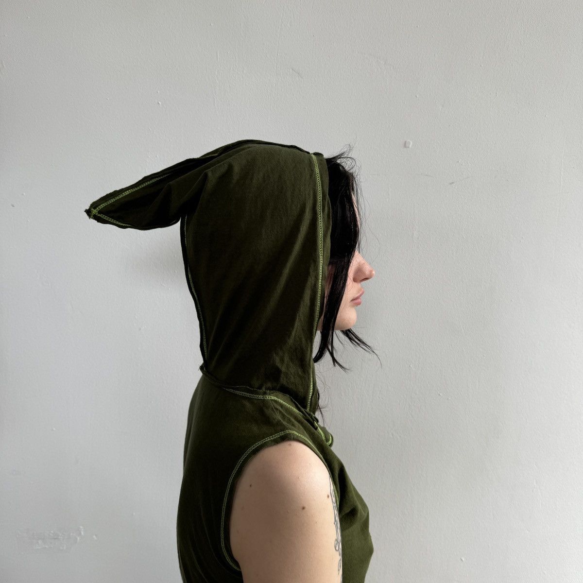Vintage Vintage Goblin Spiral Fairy Core Hooded Tank Top Size M / US 6-8 / IT 42-44 - 4 Thumbnail