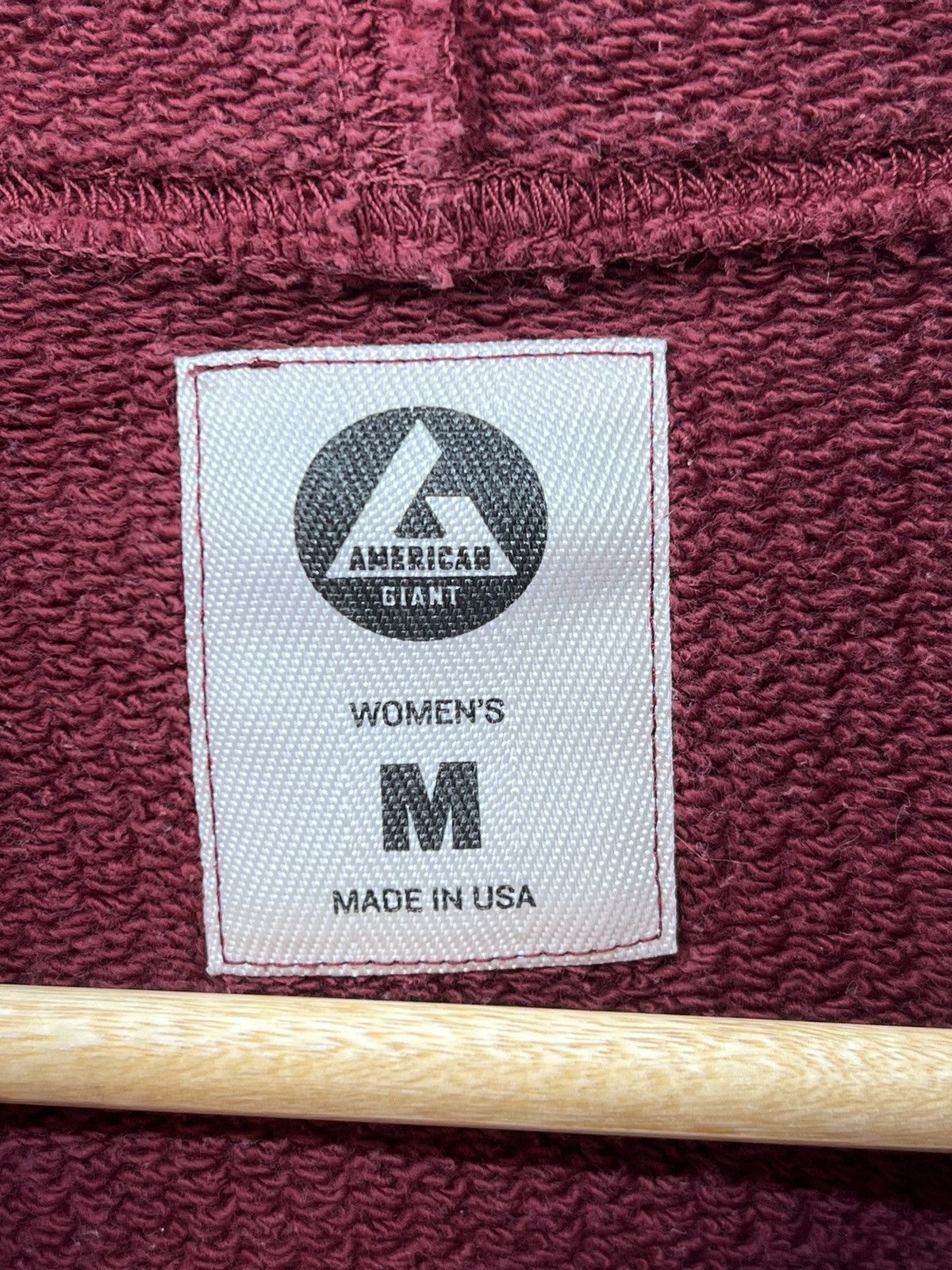 American Giant American Giant Hoodie Womens Sz Medium Red Cotton Sweatshirt Size M / US 6-8 / IT 42-44 - 3 Thumbnail