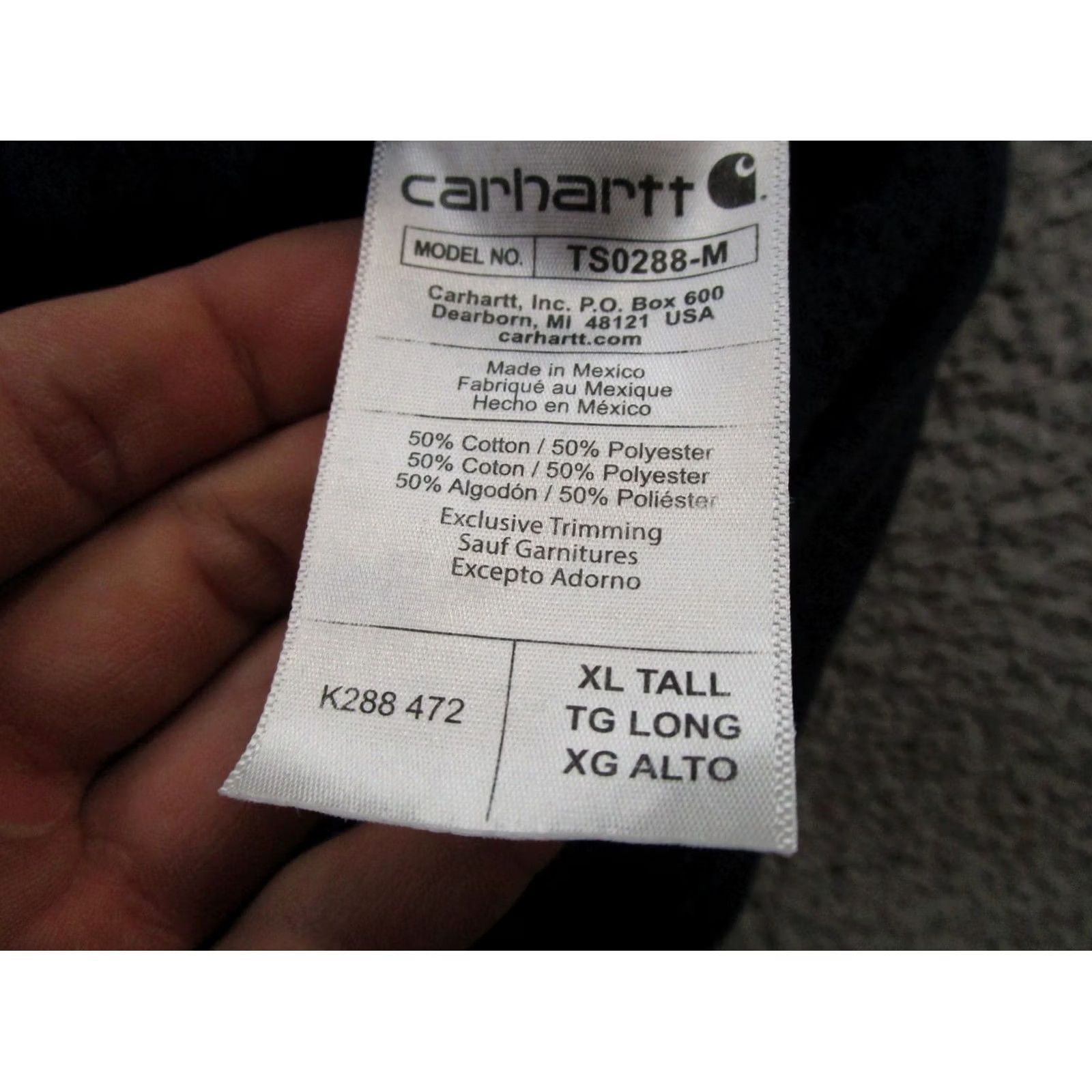 Carhartt Carhartt Sweatshirt K288-472 Navy Logo Sleeve Graphic Midweight XLT Boys? Size US XL / EU 56 / 4 - 5 Thumbnail