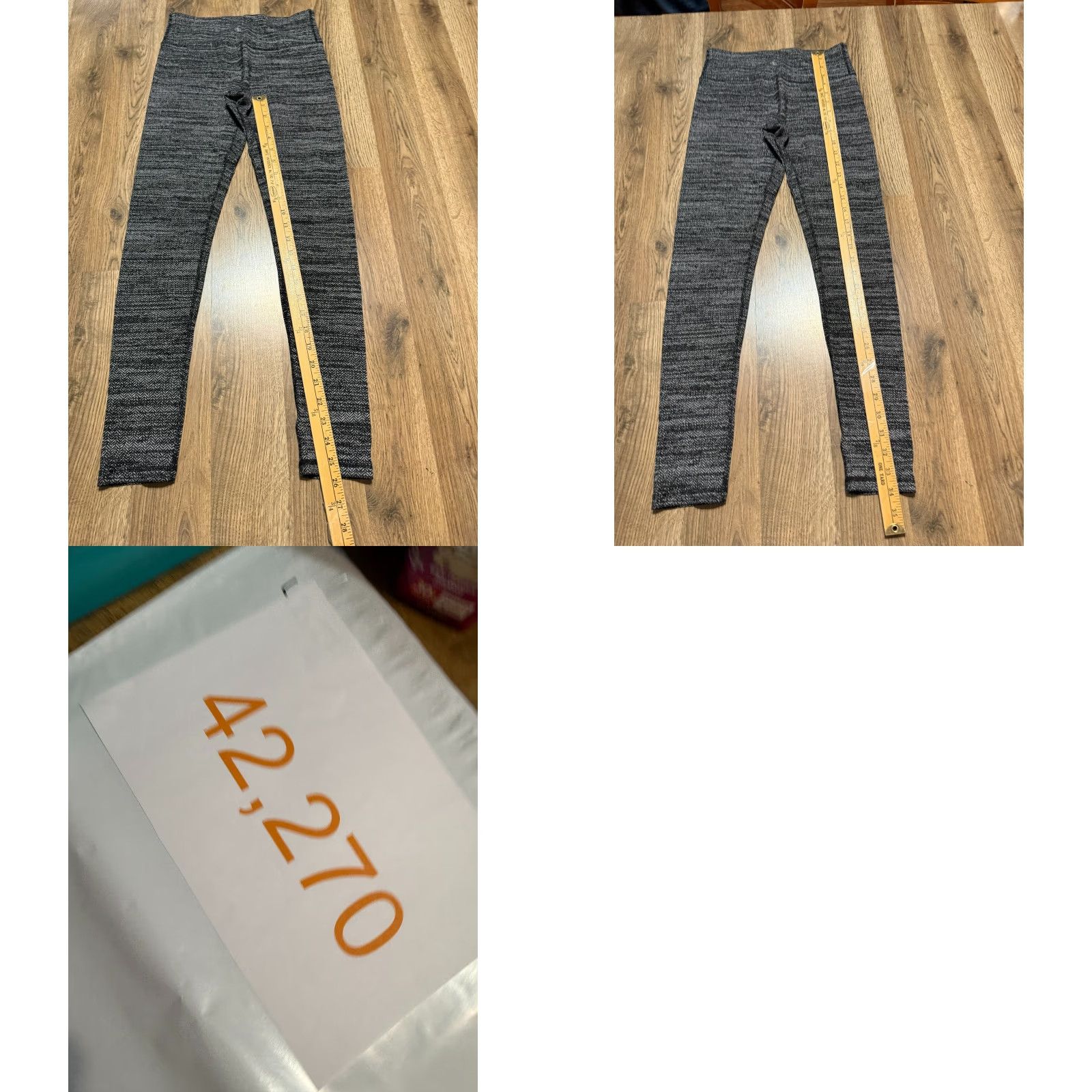 Kyodan Kyodan Leggings Women's Petite Small Grey White Pull On Leggings Mid Rise Size 28" / US 6 / IT 42 - 8 Thumbnail