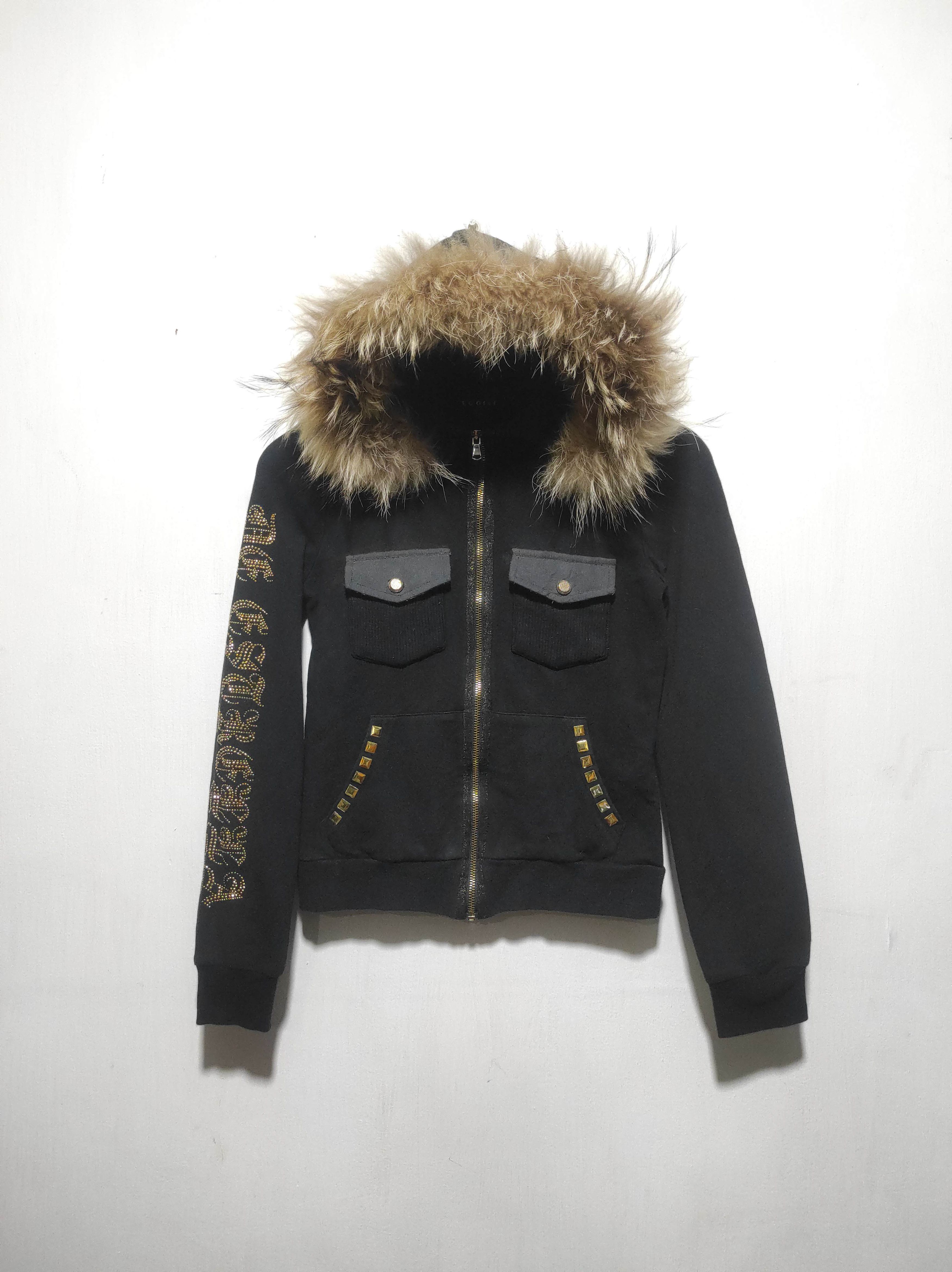If Six Was Nine Egoist Studed Zip Fur Hoodie if six was nine style Size XS / US 0-2 / IT 36-38 - 2 Thumbnail