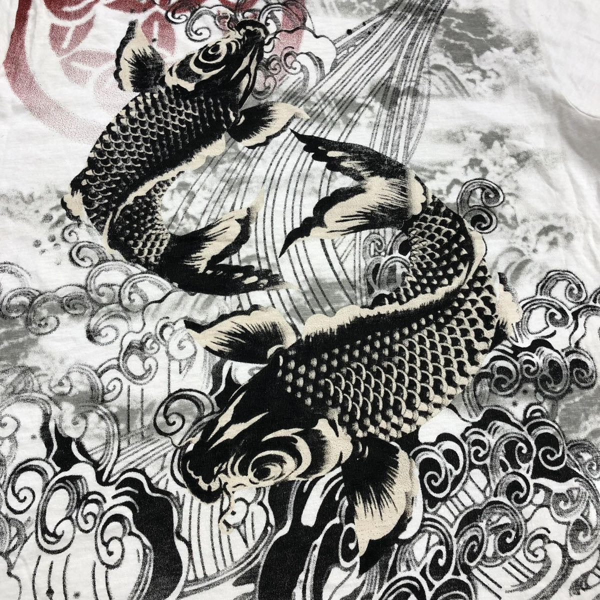 Karakuri Tamashii Vintage Karakuri Tamashii Koi Japanese Polo Shirt Ed Hardy Size US L / EU 52-54 / 3 - 6 Thumbnail