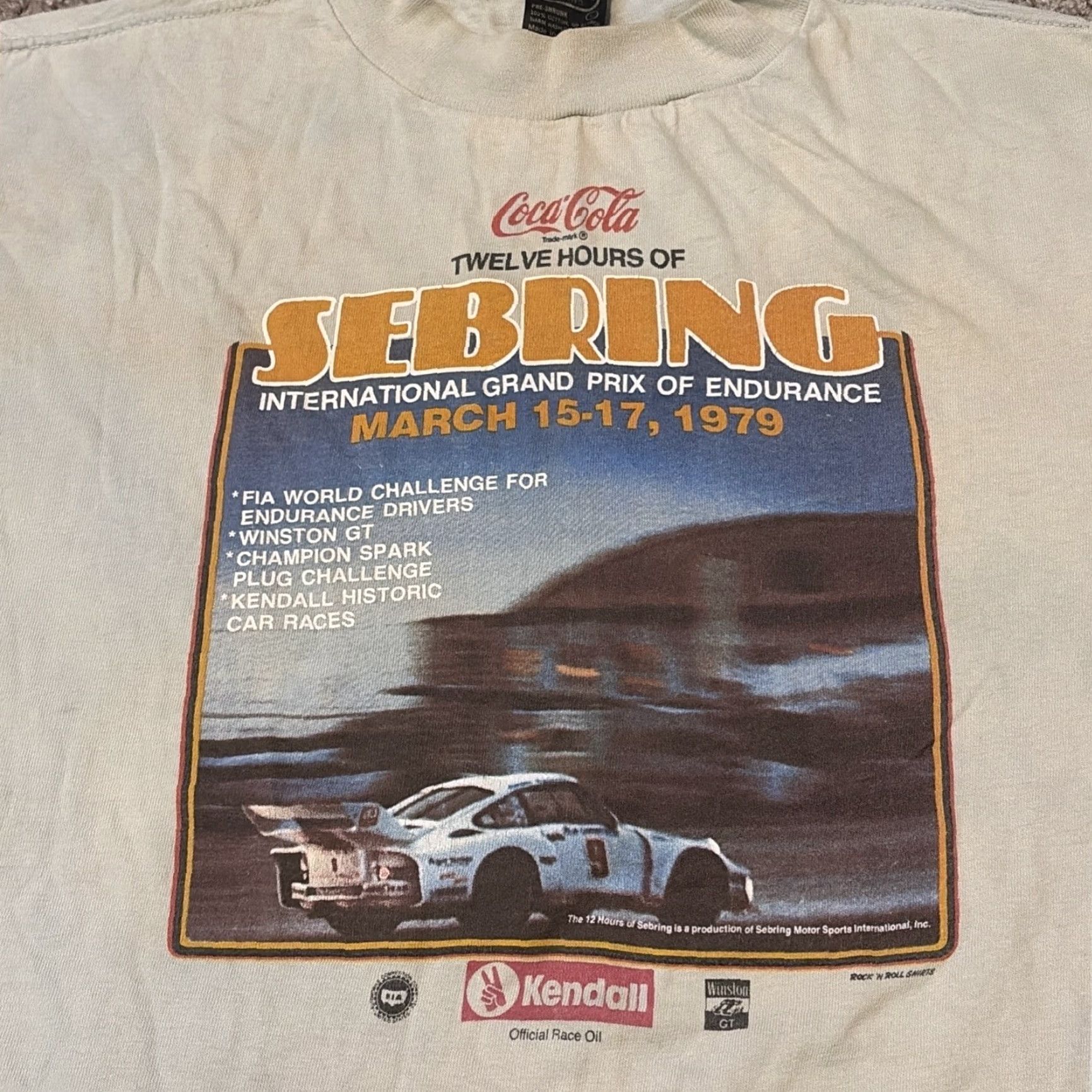 Vintage VINTAGE 1979 Sebring Grand Prix Coca-Cola Racing Race T-Shirt Large Blue Unisex Adults L Mens Womens Size US L / EU 52-54 / 3 - 4 Thumbnail