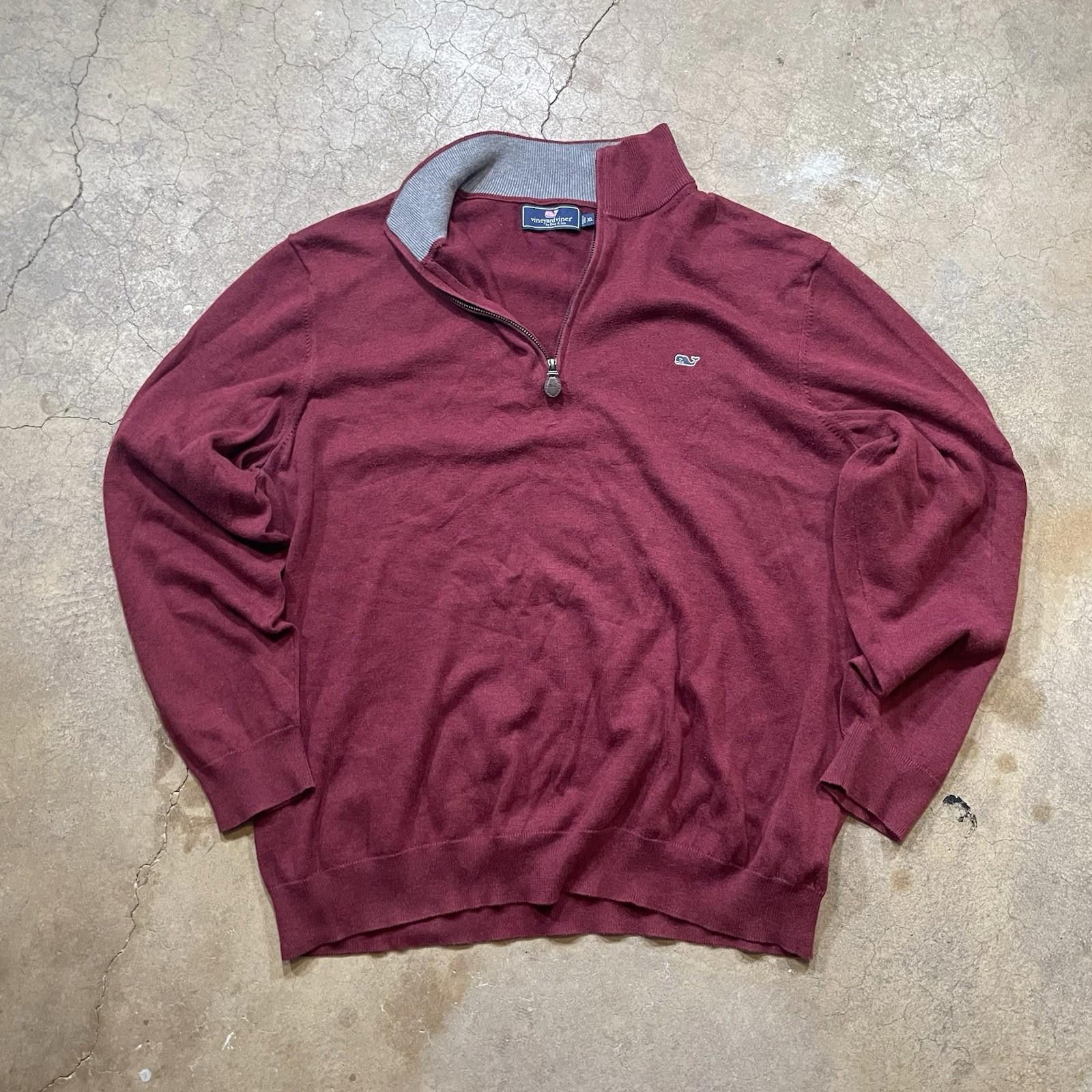 Vineyard Vines Vineyard Vines Half Zip Pullover Sweater Mens XL Red Size US XL / EU 56 / 4 - 1 Thumbnail