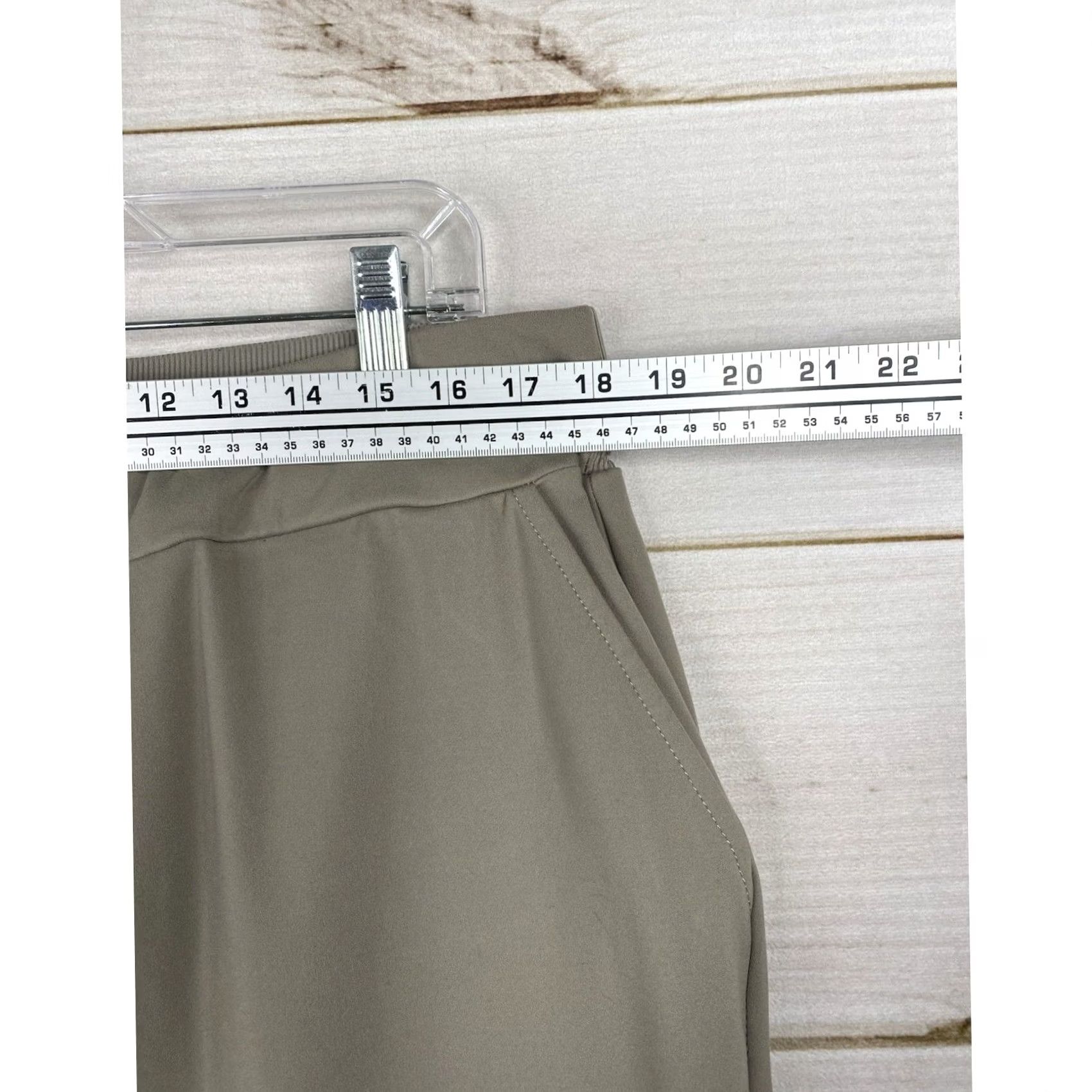 Vintage Zac & Rachel Pants Womens 1X Tan Pull On Crop Wide-Leg Pockets Beach Casual Size 25" / US 0 / IT 36 - 3 Thumbnail