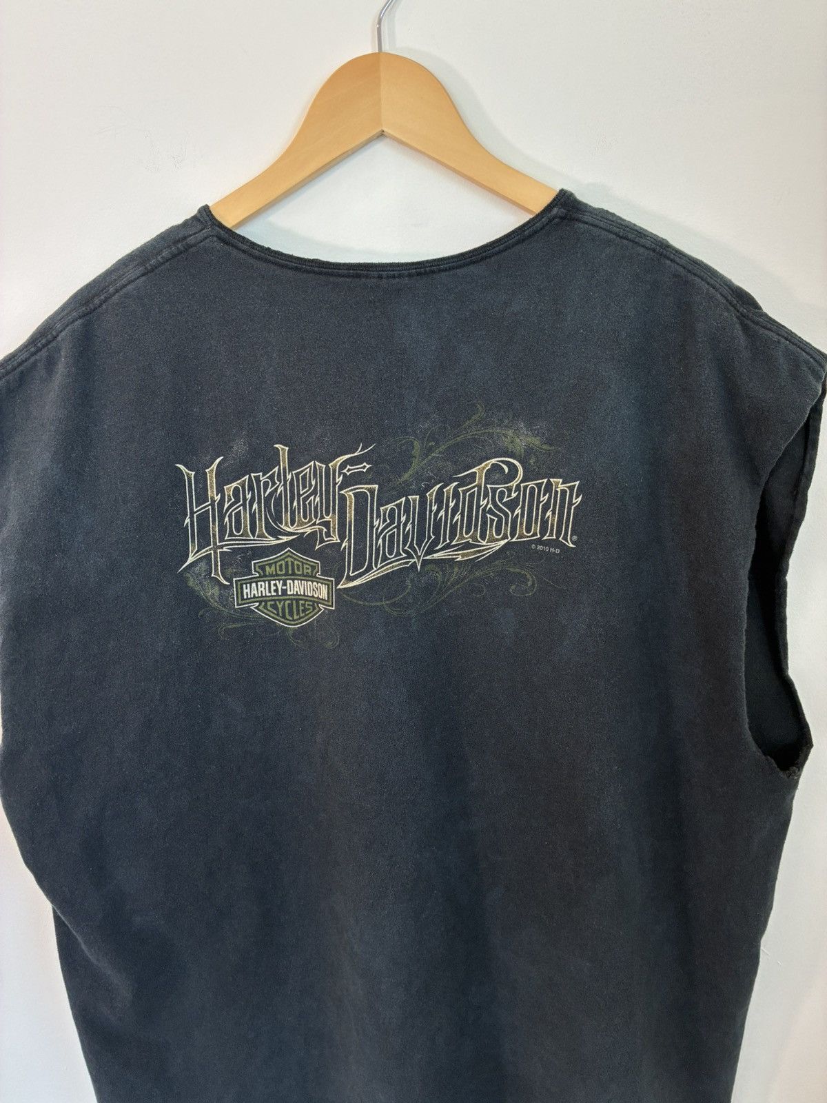 Harley Davidson Thrashed Green Dragon Harley Davidson Faded Cut Off Size US XL / EU 56 / 4 - 6 Thumbnail