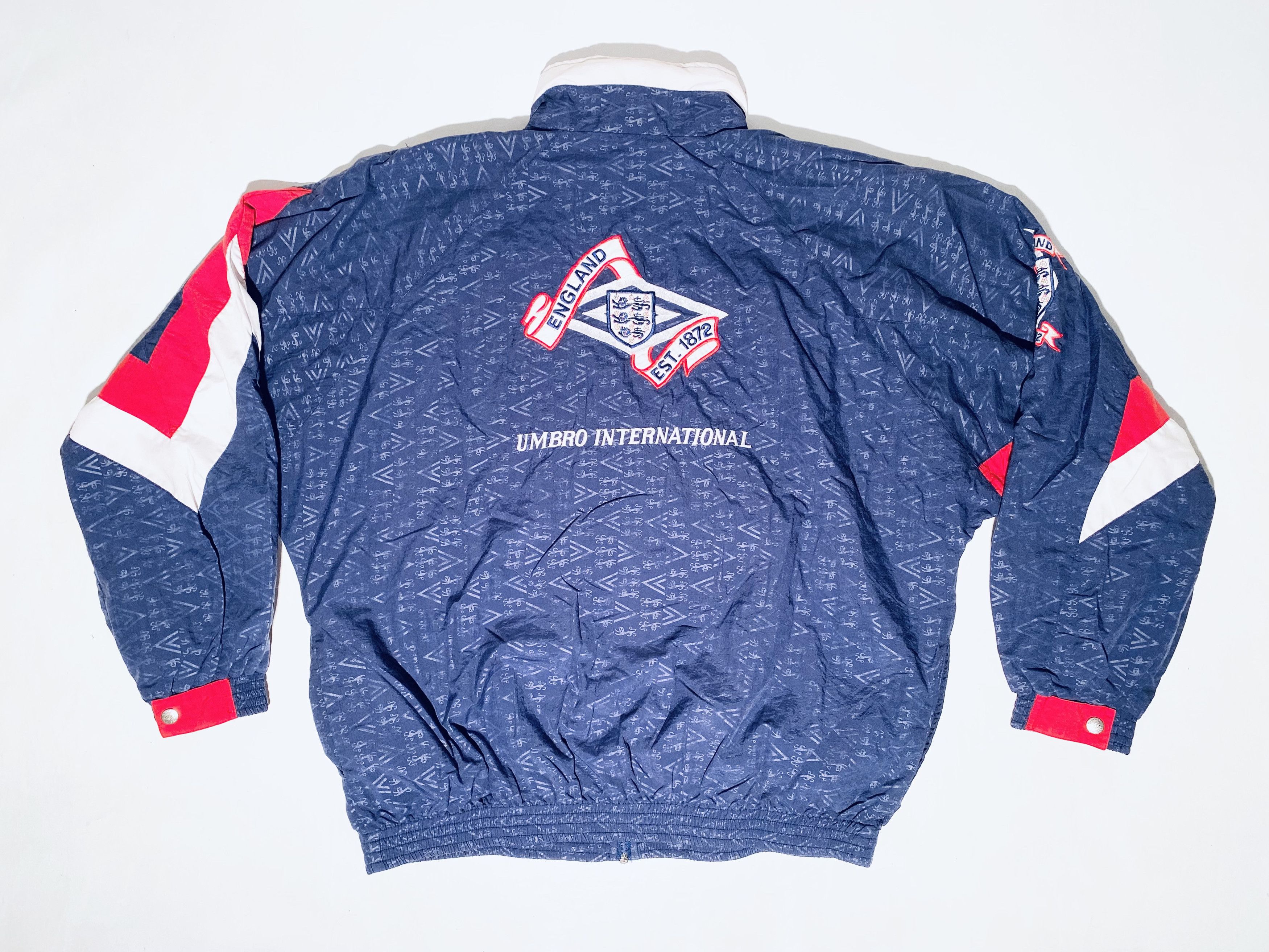 Umbro England Training Full Tracksuit 1990 / 1992 90/92 Size US L / EU 52-54 / 3 - 14 Thumbnail