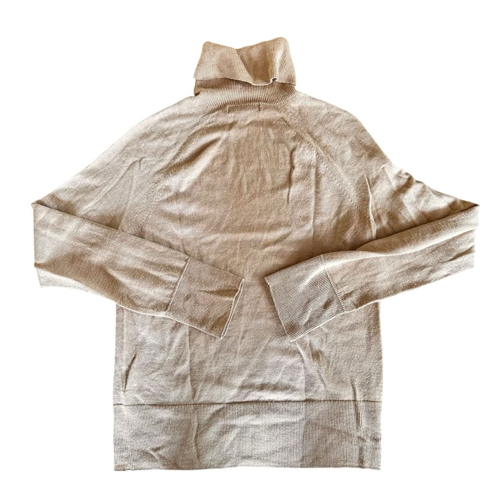 Banana Republic Banana Republic Merino Wool Turtleneck Sweater – Tan Size M / US 6-8 / IT 42-44 - 3 Thumbnail