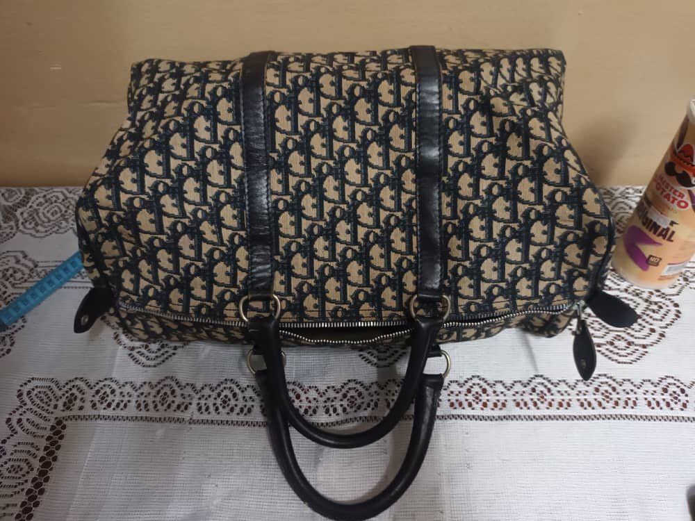 Christian Dior Monsieur Vintage 80s Christian Dior Beige Trotter Monogram Duffle Bag Size ONE SIZE - 6 Thumbnail