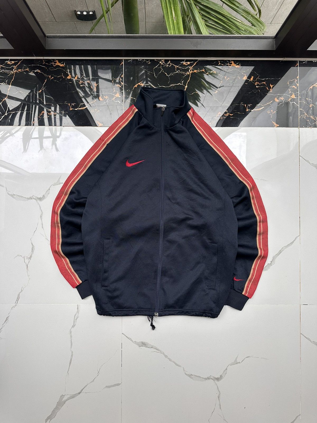 Nike × Vintage NIKE VINTAGE DOUBLE SWOOSH STREETWEAR ZIP SWEATSHIRT Size US XL / EU 56 / 4 - 2 Thumbnail
