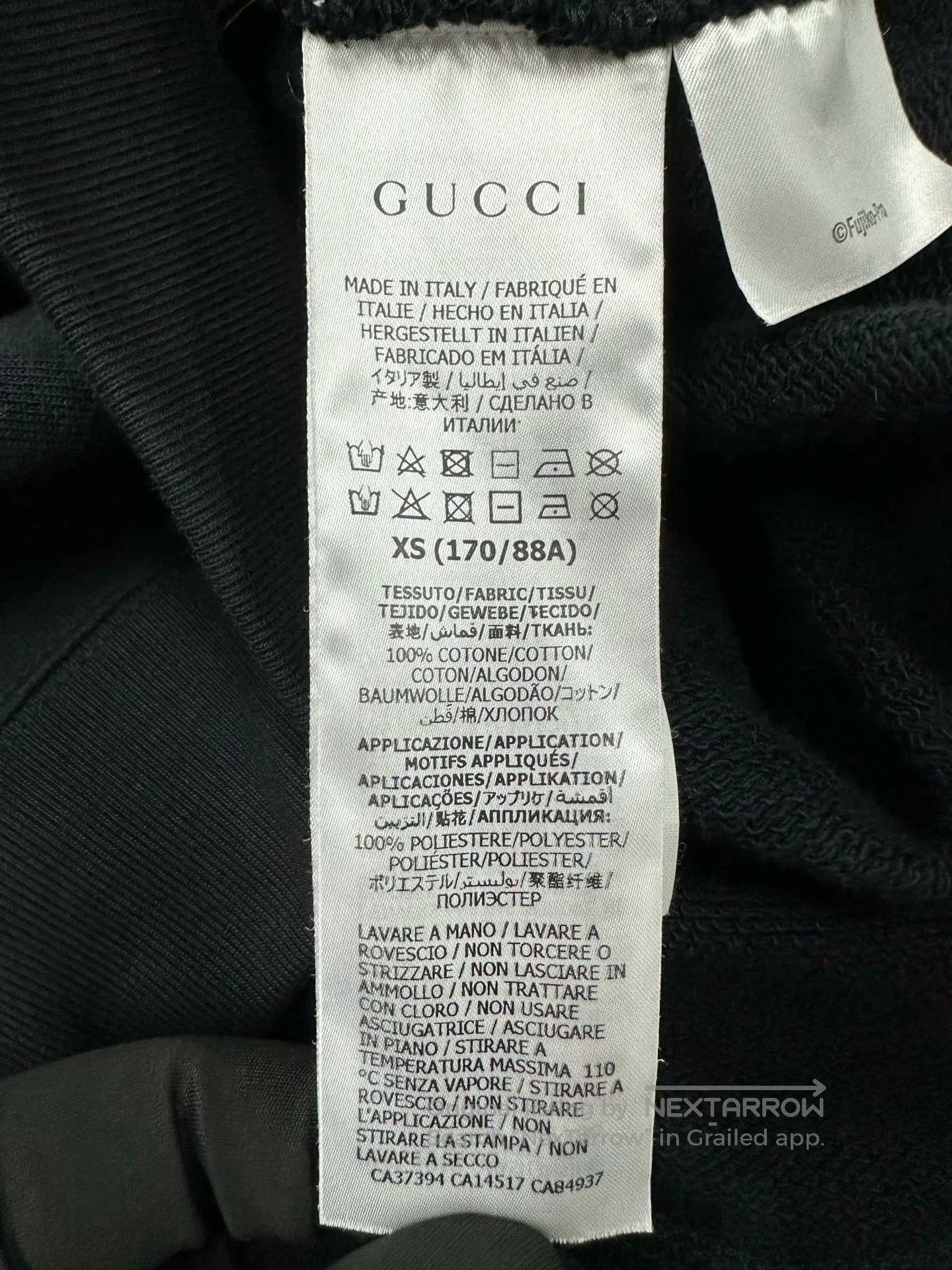 Gucci Gucci x Doraemon Black Sleeveless Hoodie. Size XS / US 0-2 / IT 36-38 - 4 Thumbnail