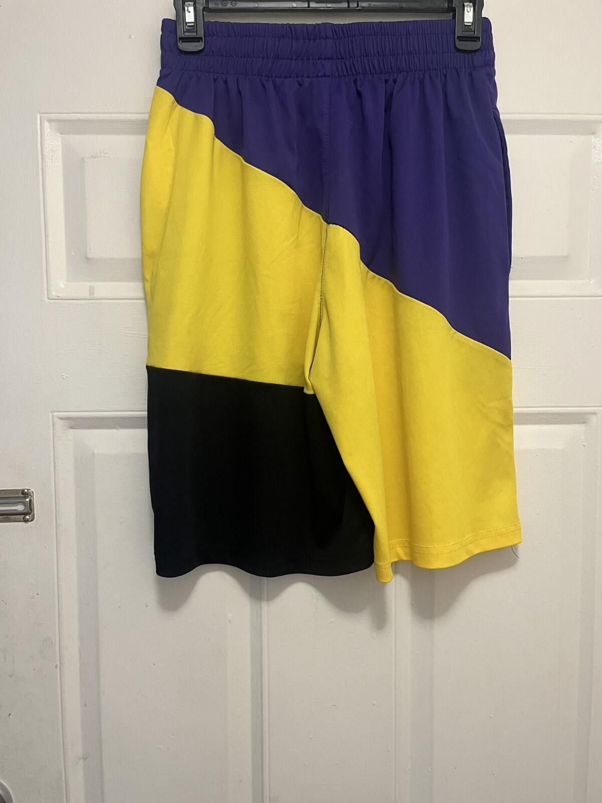 Unknown London Los Angeles Lakers Shorts LeBron James Mens Small NBA "6” Size ONE SIZE - 4 Thumbnail