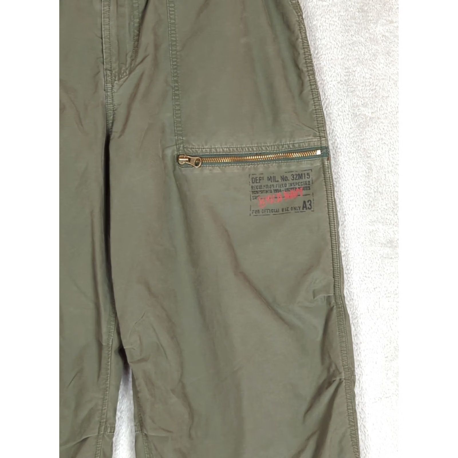 Old Navy VINTAGE Old Navy Cargo Pants Men M Green Baggy Streetwear Gorpcore 30in Zip Belted Cargo Pocket Straight Mens Size US 31 - 5 Thumbnail