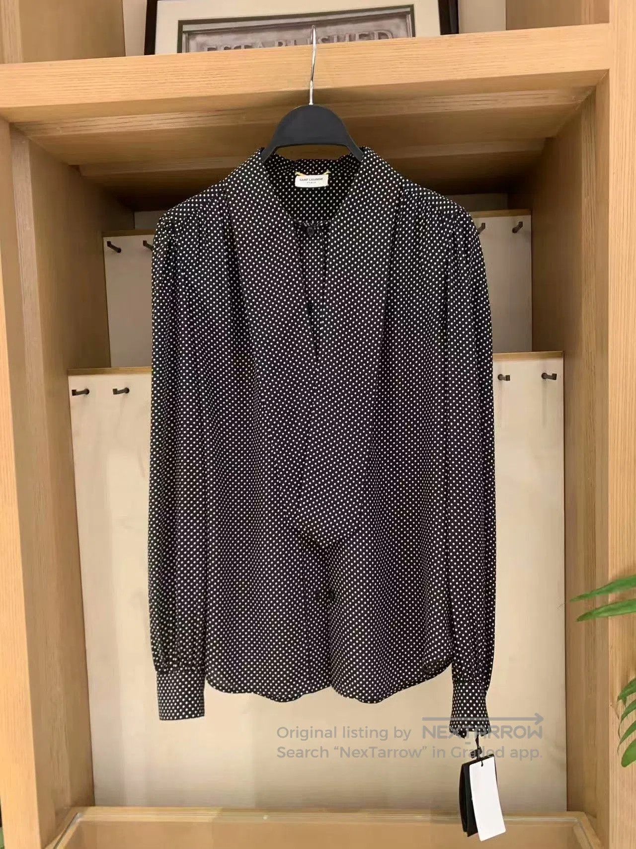 Saint Laurent Paris Saint Laurent Women's Polka Dot Silk Shirt. Size S / US 4 / IT 40 - 1 Thumbnail