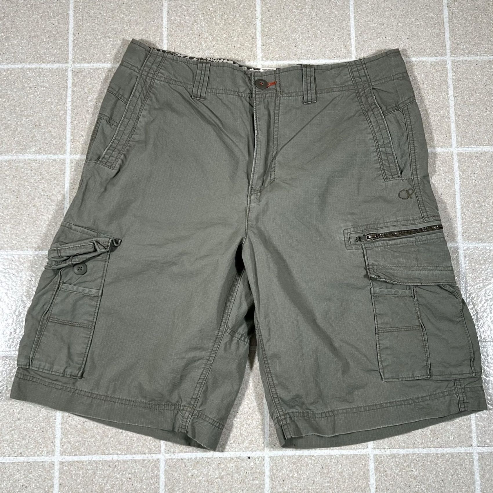 Ocean Pacific VINTAGE Ocean Pacific Cargo Shorts Men 36 Regular Cargo Green Ocean Pacific 90s Surf Skate Mens Size US 36 / EU 52 - 3 Thumbnail