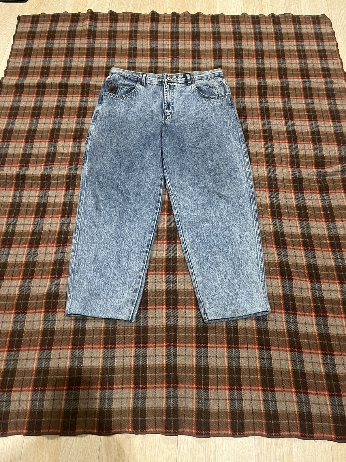 Levi's Vintage 90 Super baggy Brittania Acid Washed denim Jeans 38 Size US 37 - 1 Thumbnail