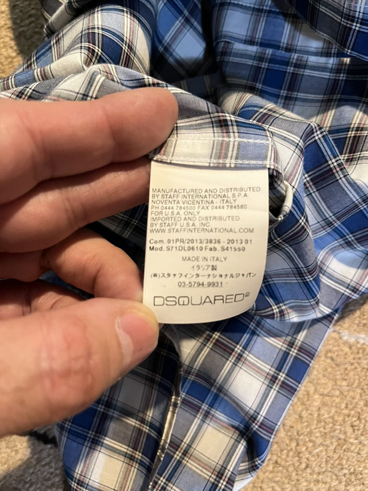 Dsquared2 D squared 2 check shirt Size US M / EU 48-50 / 2 - 6 Thumbnail