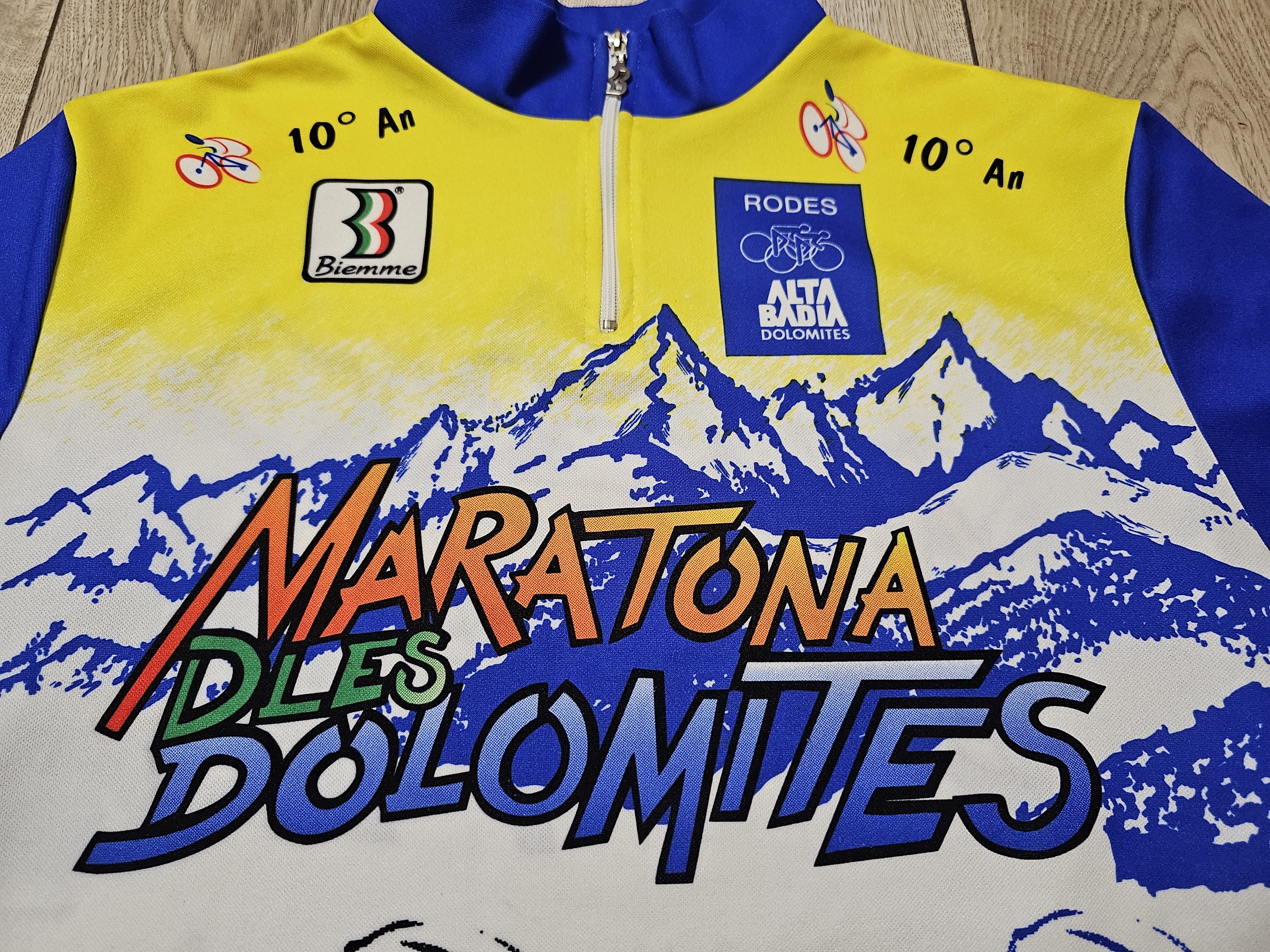 Vintage CYCLING JERSEY 90s MARATONA DLES DOLOMITES CYCLING JERSEY Size US XXL / EU 58 / 5 - 3 Thumbnail