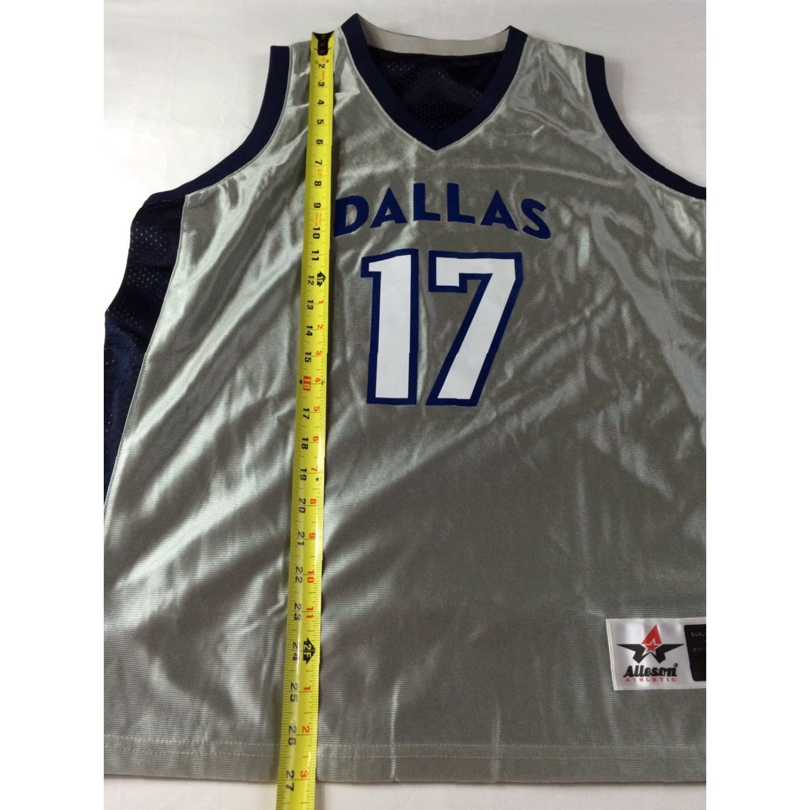 Vintage Dallas Women's Basketball Practice Jersey Sz L - Alleson Athletic - Reversible Tank Shirt Gray Sportswear Womens L Size L / US 10 / IT 46 - 7 Thumbnail
