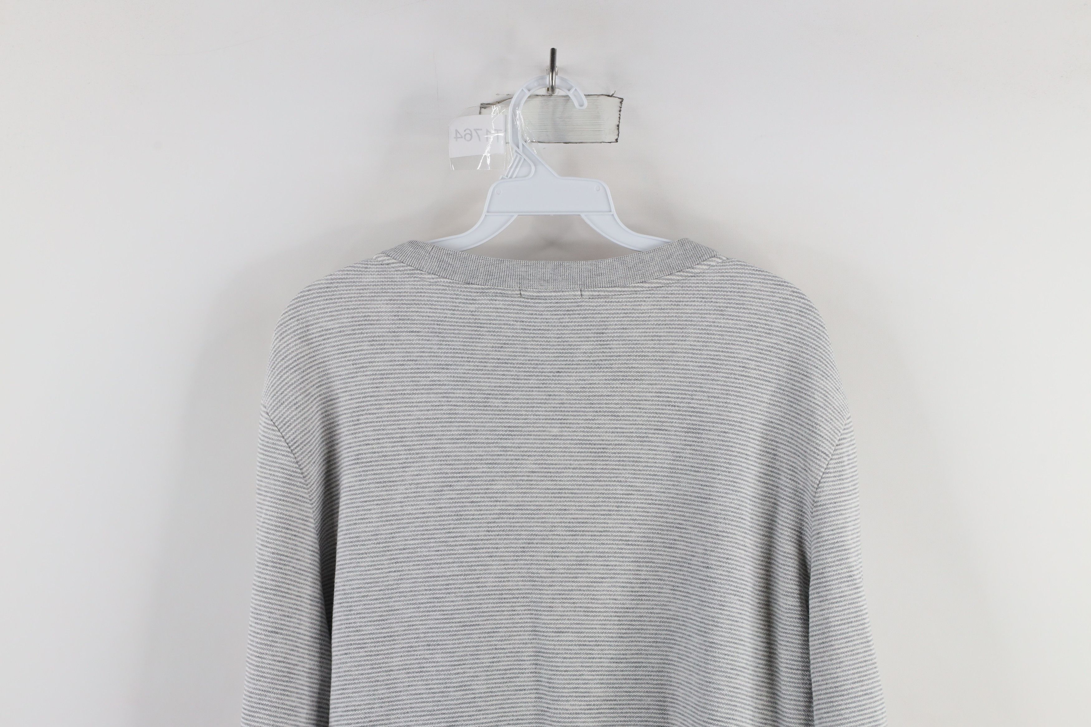 Theory × Vintage Theory Danen Indicative Striped Crewneck Sweatshirt Gray Size US M / EU 48-50 / 2 - 7 Thumbnail