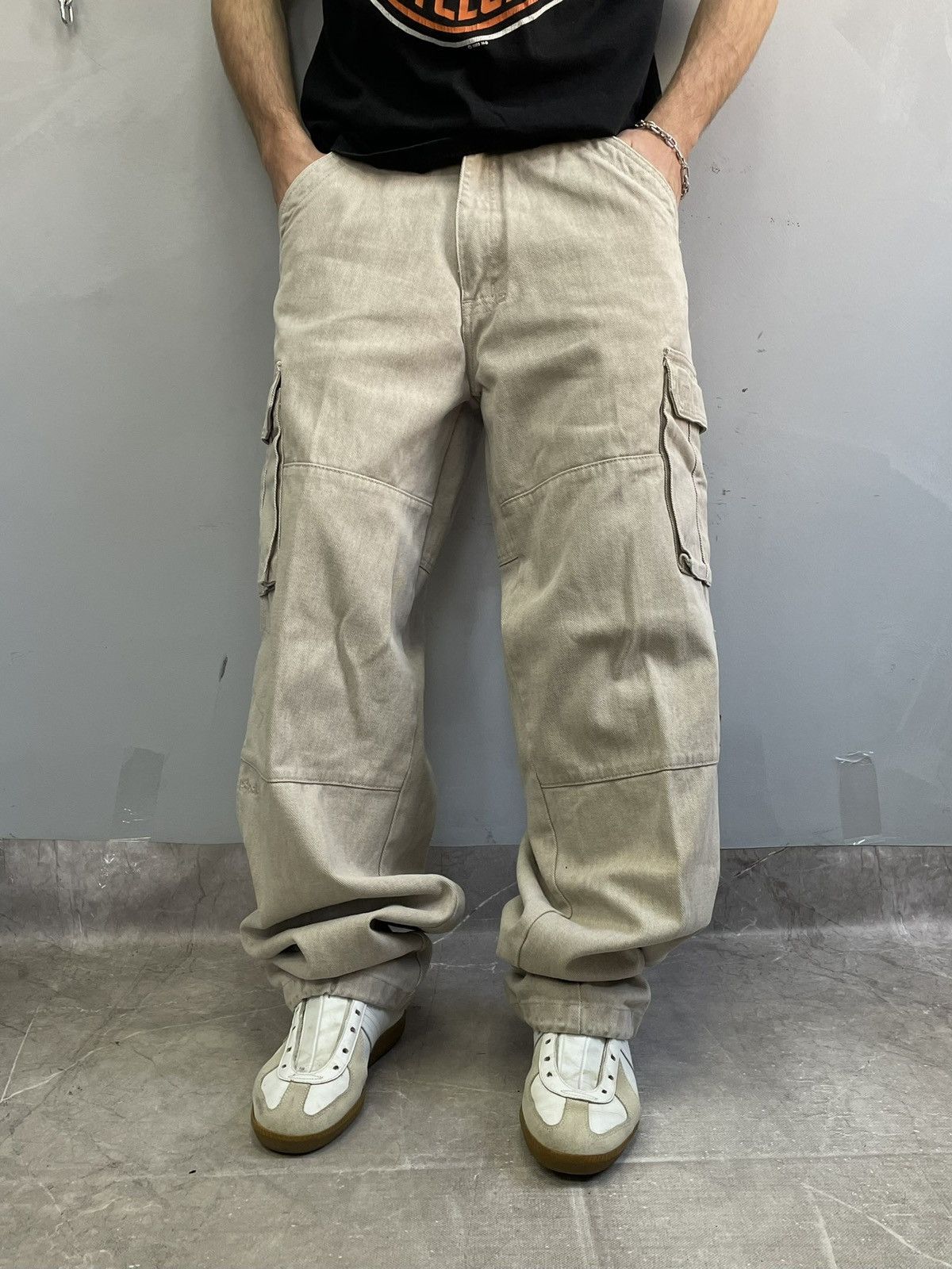 Pelle Pelle Pelle Pelle Denim Cargo Pants Y2K Workwear rare vintage Size US 32 / EU 48 - 4 Thumbnail