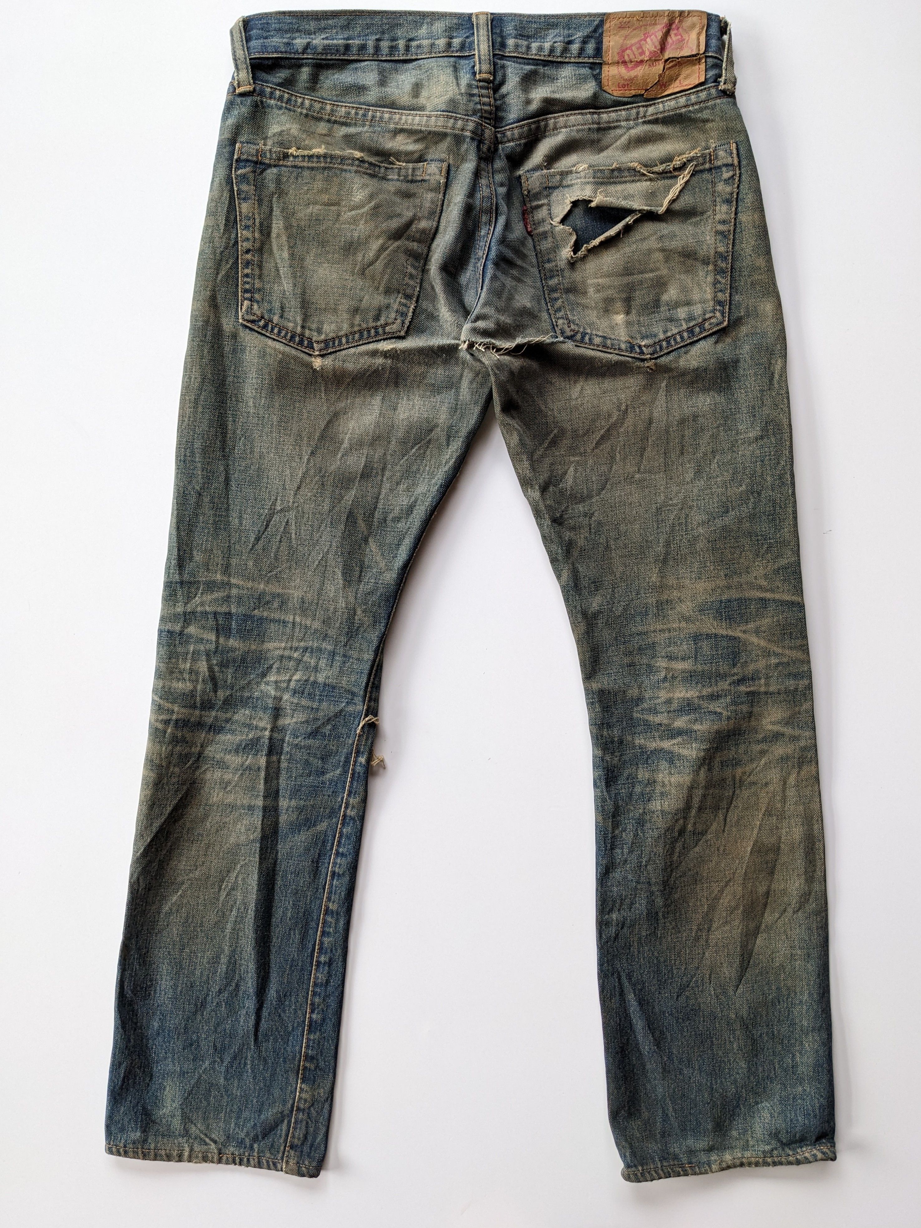 Denime Denime rusty distressed selvedge jeans Size US 31 - 3 Thumbnail