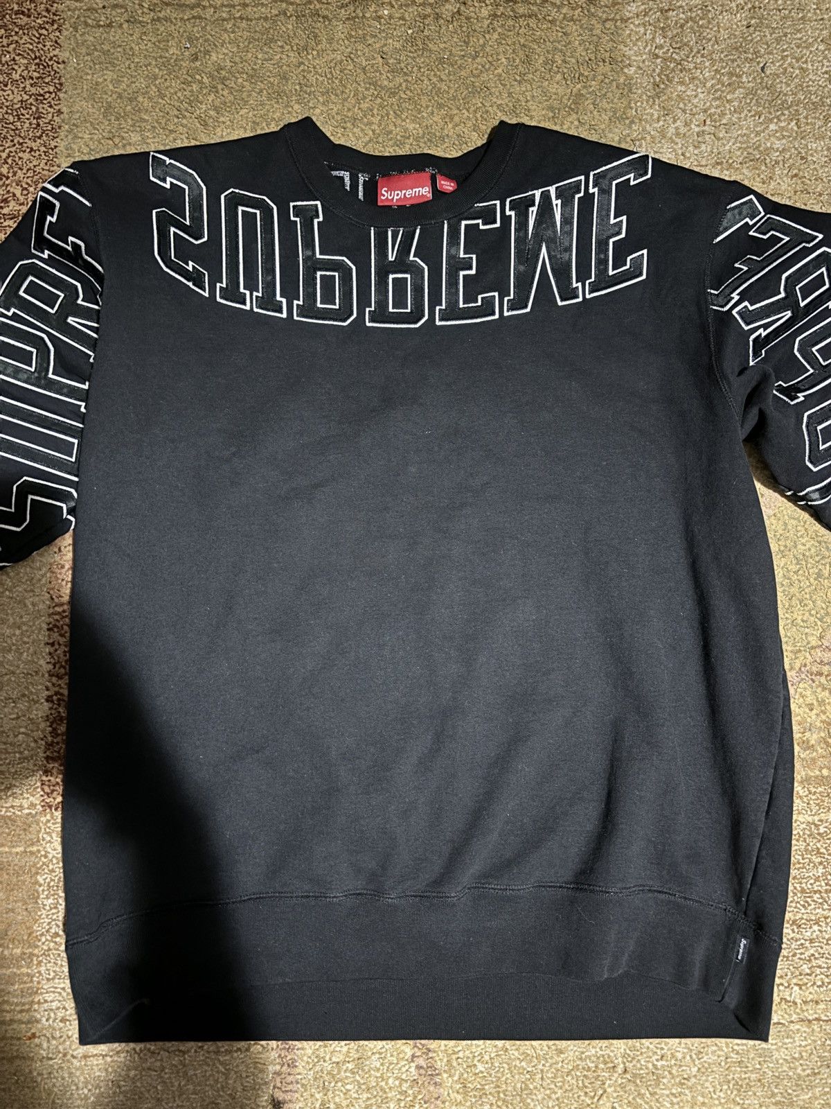 image of Supreme Multi Arc Crewneck in Black, Men's (Size XL)