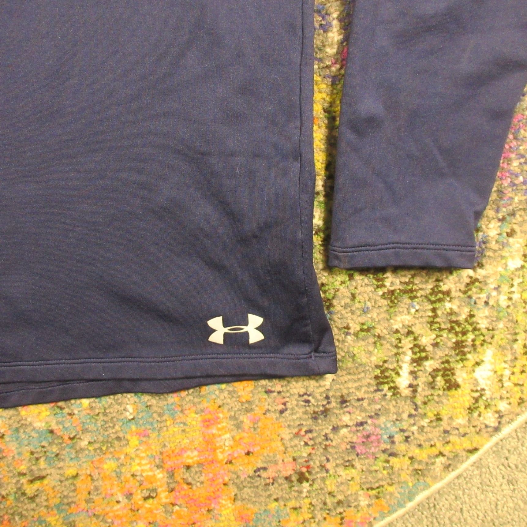 Under Armour Under Armour Shirt Mens XL Navy Fitted Mock Cold Gear Golf Performance Stretch Size US XL / EU 56 / 4 - 5 Thumbnail