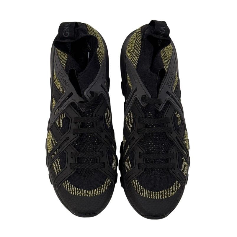 Z Zegna *DS14 Z ZEGNA Men's Techmerino Sneakers Black/Yellow Size 10 Size US 10 / EU 43 - 1 Thumbnail