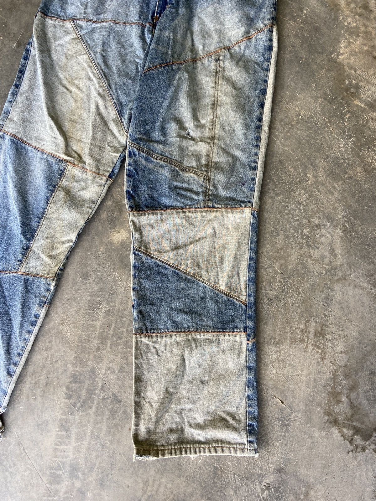 Hysteric Glamour × Japanese Brand Baggy Patchwork Denim Kapital Inspired Size US 35 - 6 Thumbnail