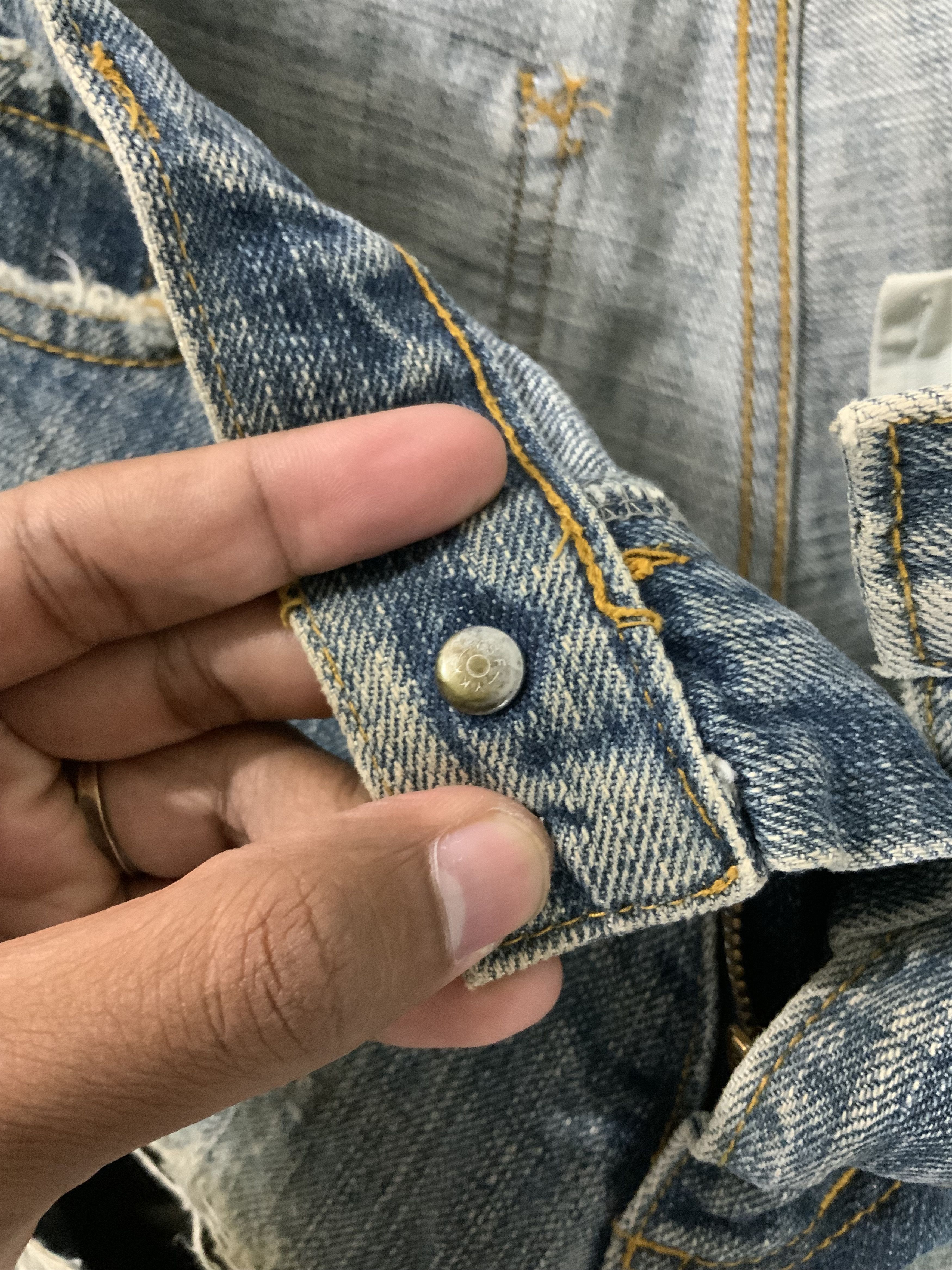 Japanese Brand Vintage Lois Crayon Atelier thirtyfour Distressed Denim Size US 31 - 25 Thumbnail