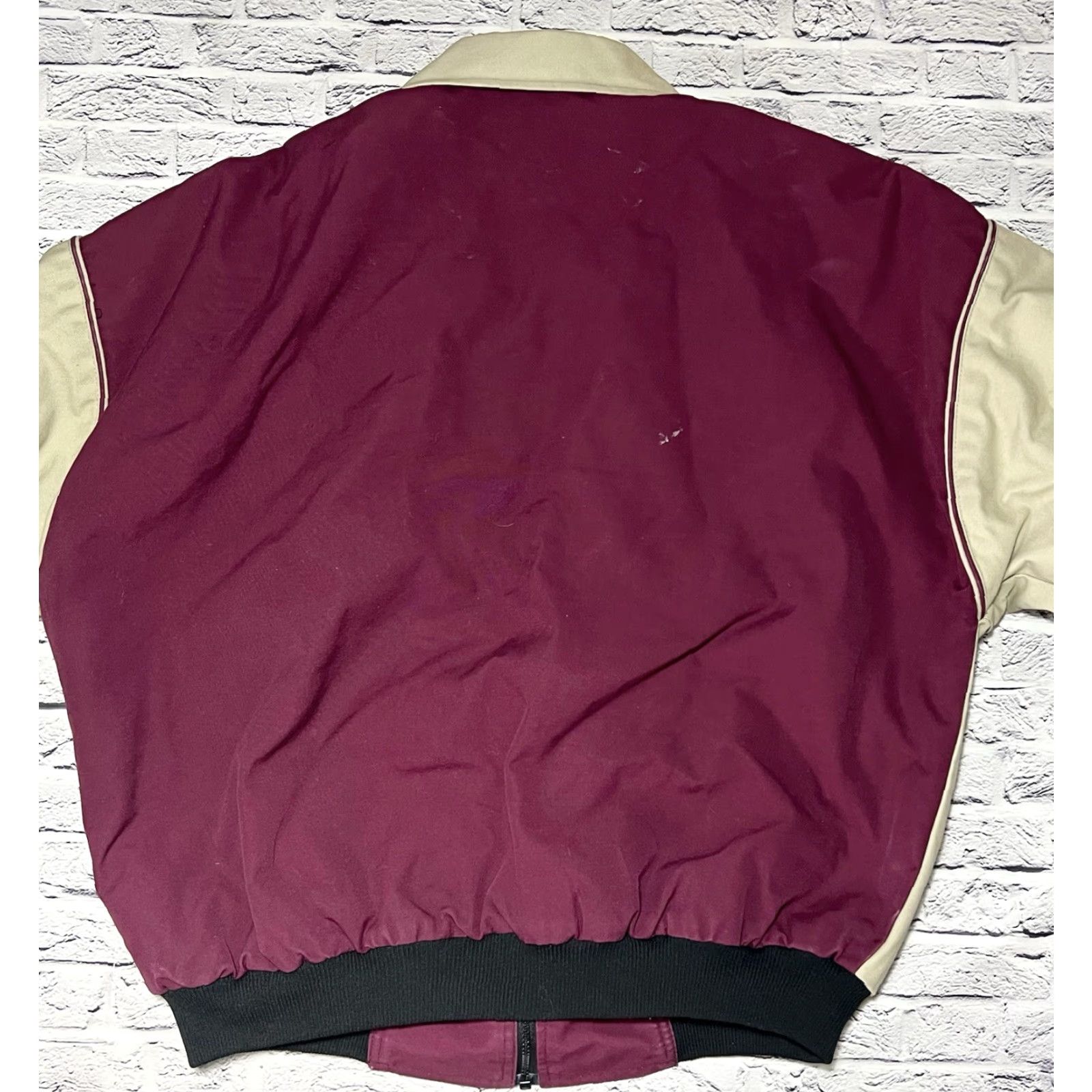 VINTAGE Bee-wild Canvas Bomber Jacket Mens L Red