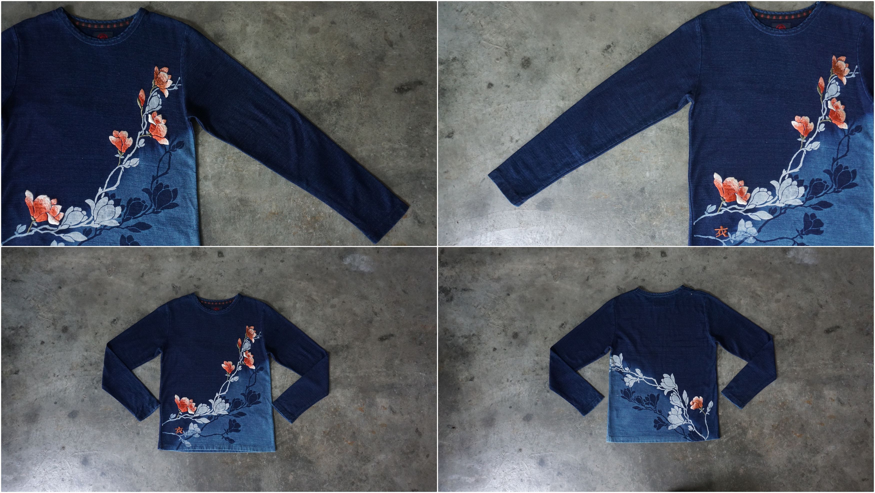 Japanese Brand koromo Embroidery Long Sleeve Denim Shirt Size XXS / US 00 / IT 34 - 9 Thumbnail