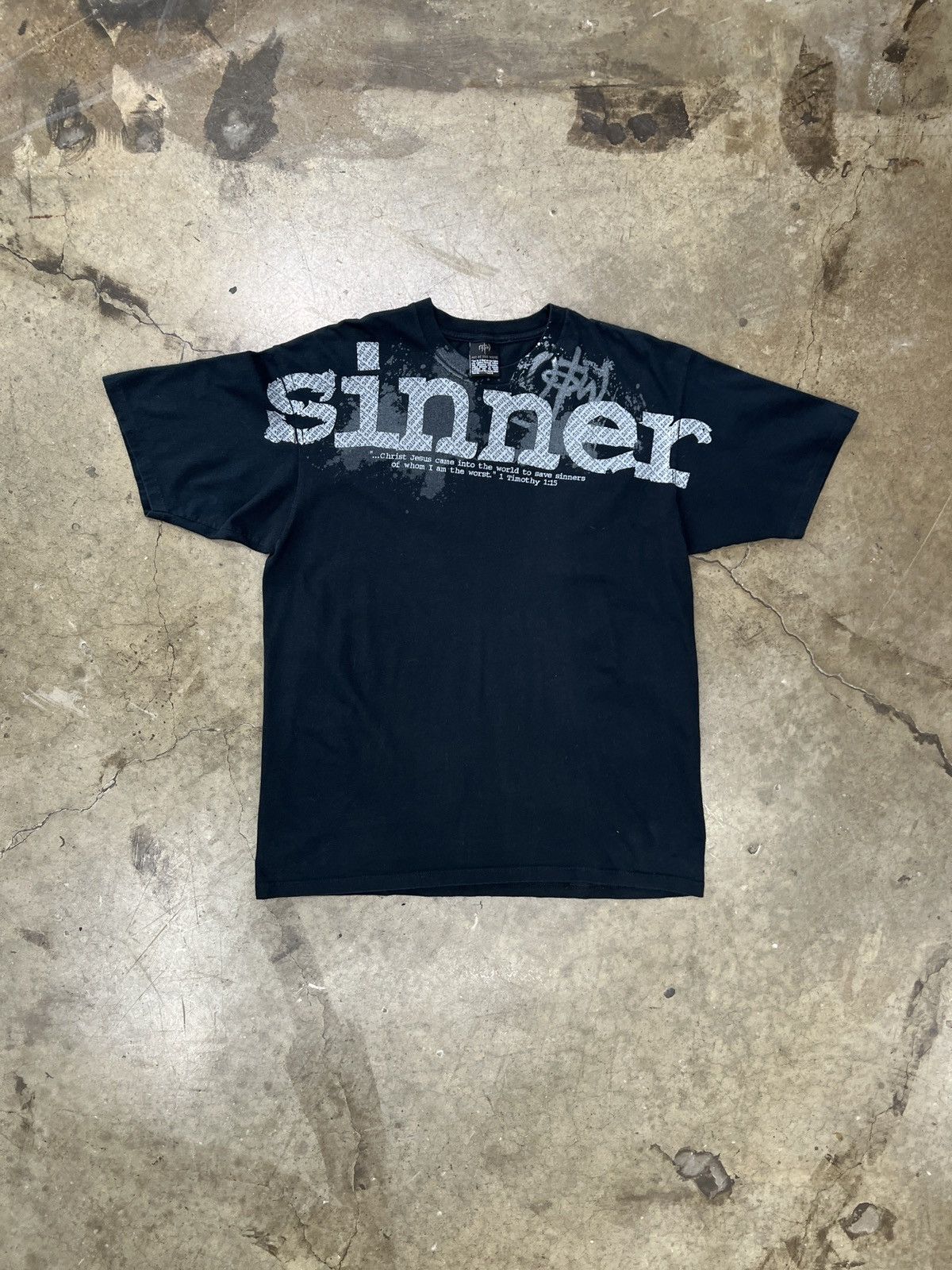Vintage Vintage Sinner Religious Timothy Bible Verse Tee XL Size US XL / EU 56 / 4 - 2 Thumbnail