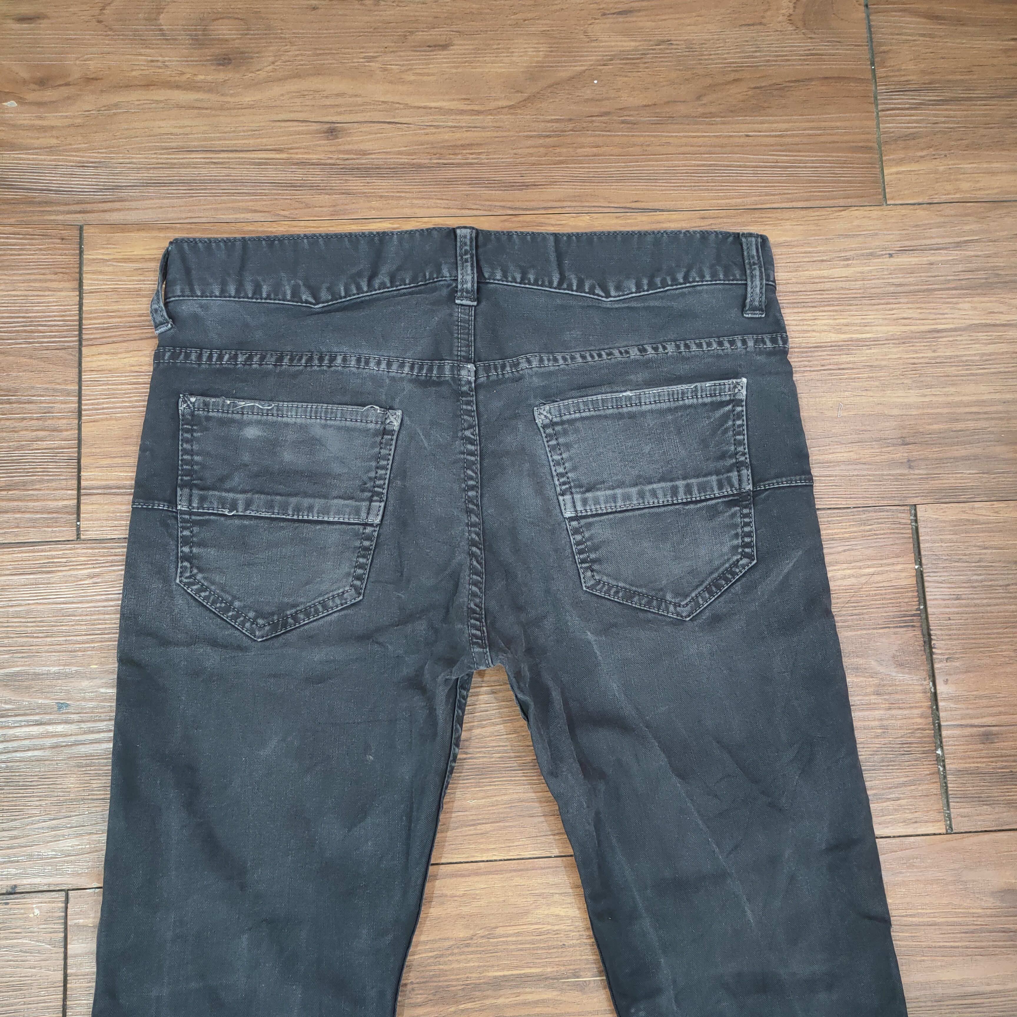 Japanese Brand AUTHENTIC MOTEL FADED BLACK SKINNY JEAN DENIM PANTS Size US 29 - 7 Thumbnail