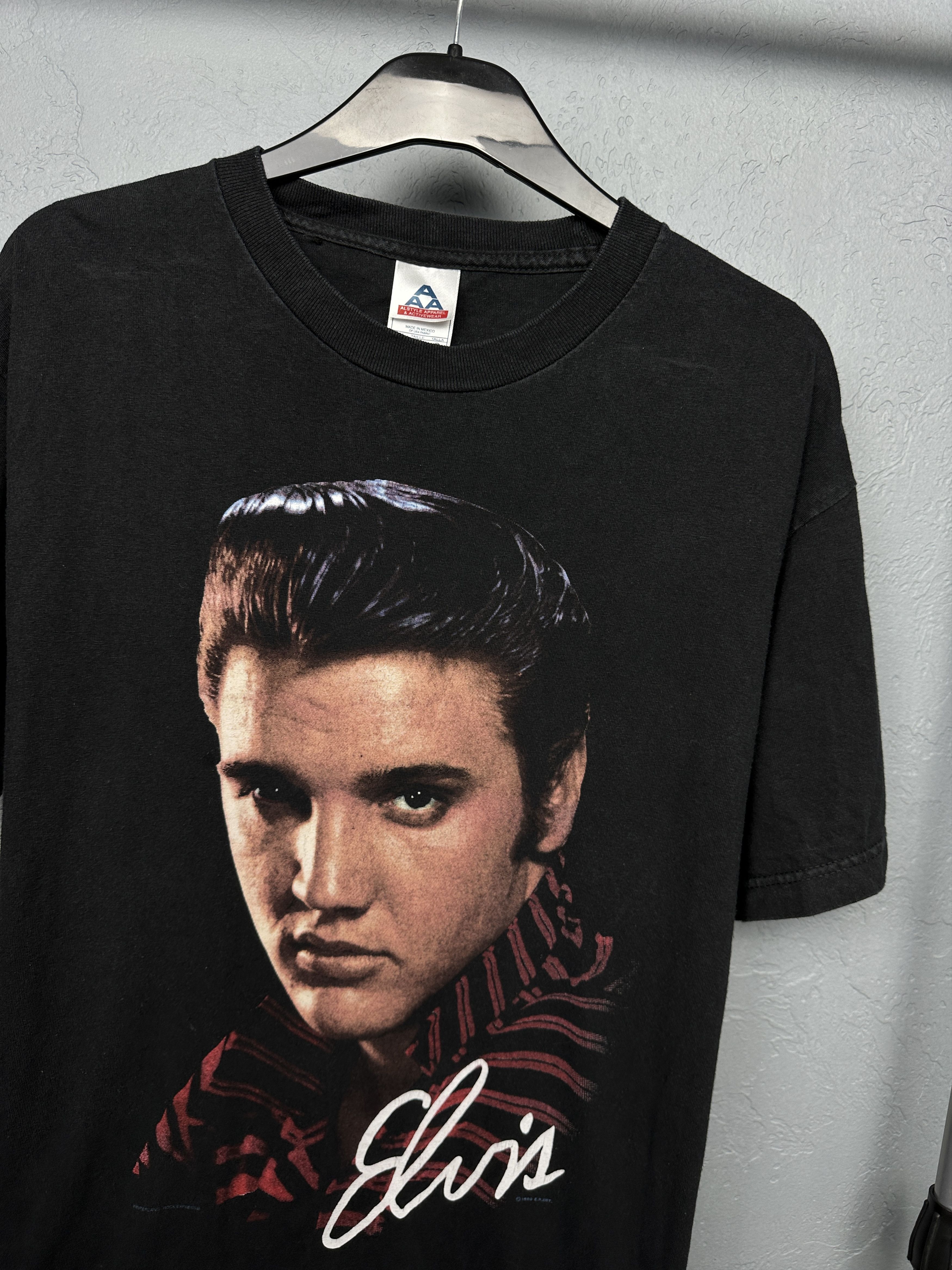 Band Tees Elvis Presley 1999 Vintage Rock and Roll Mens T-Shirt Size US L / EU 52-54 / 3 - 2 Thumbnail