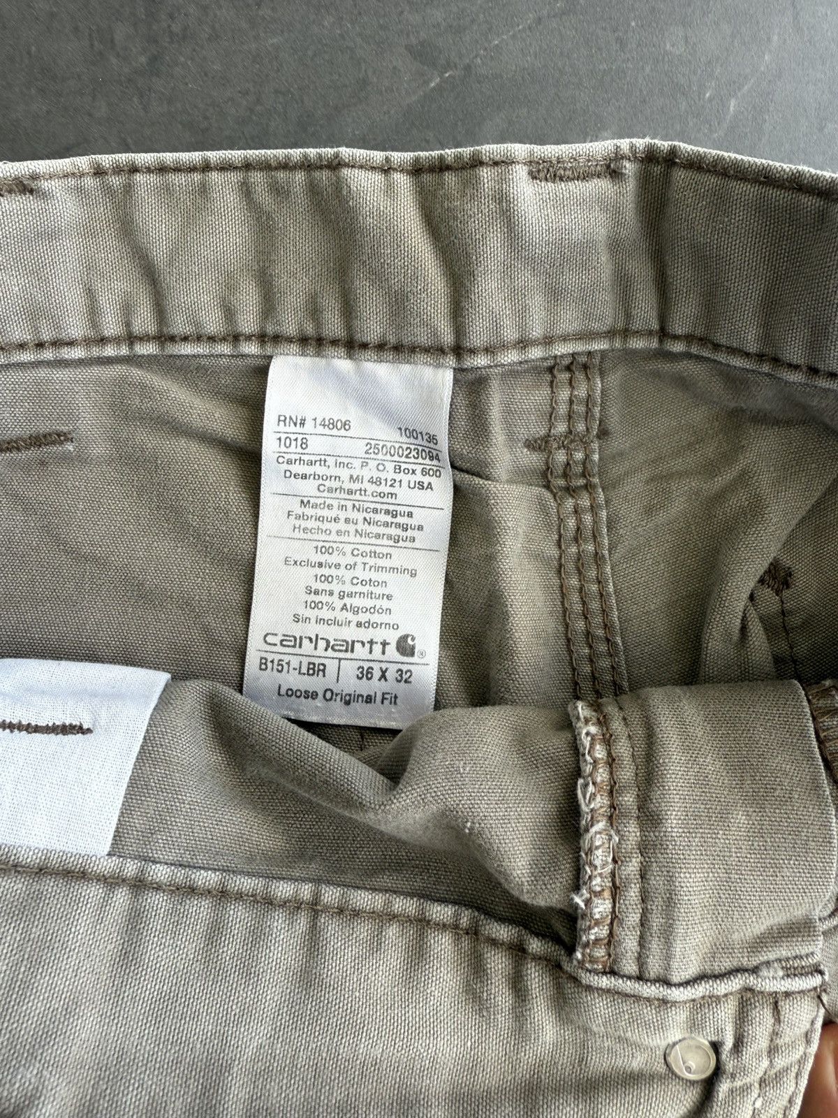 Carhartt × Carhartt Wip × Vintage Vintage Carhartt Carpenter Work Pants Grey Size US 36 / EU 52 - 5 Thumbnail