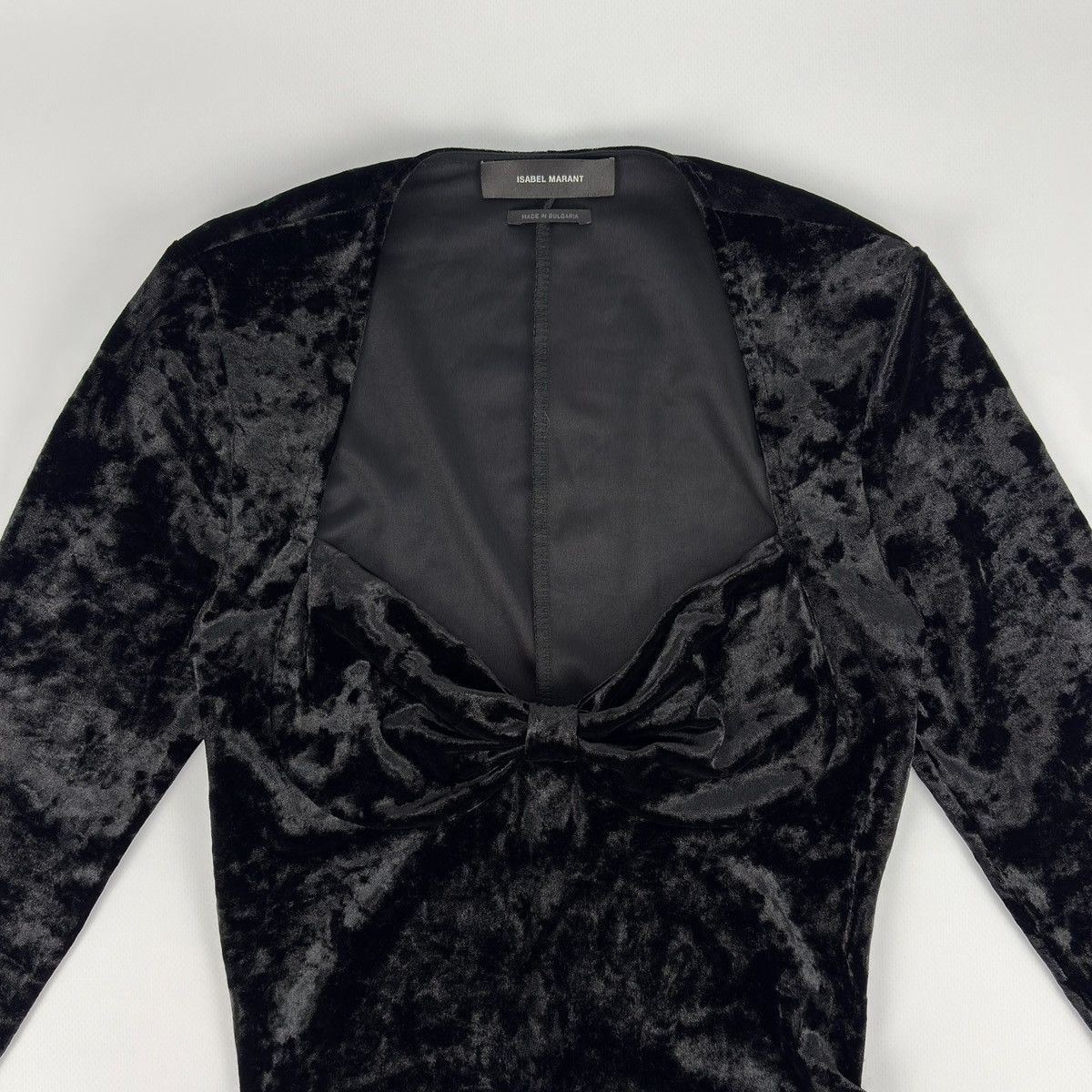 Isabel Marant Isabel Marant Goji Black Velvet Sweetheart Neck Mini Dress Size XS / US 0-2 / IT 36-38 - 5 Thumbnail
