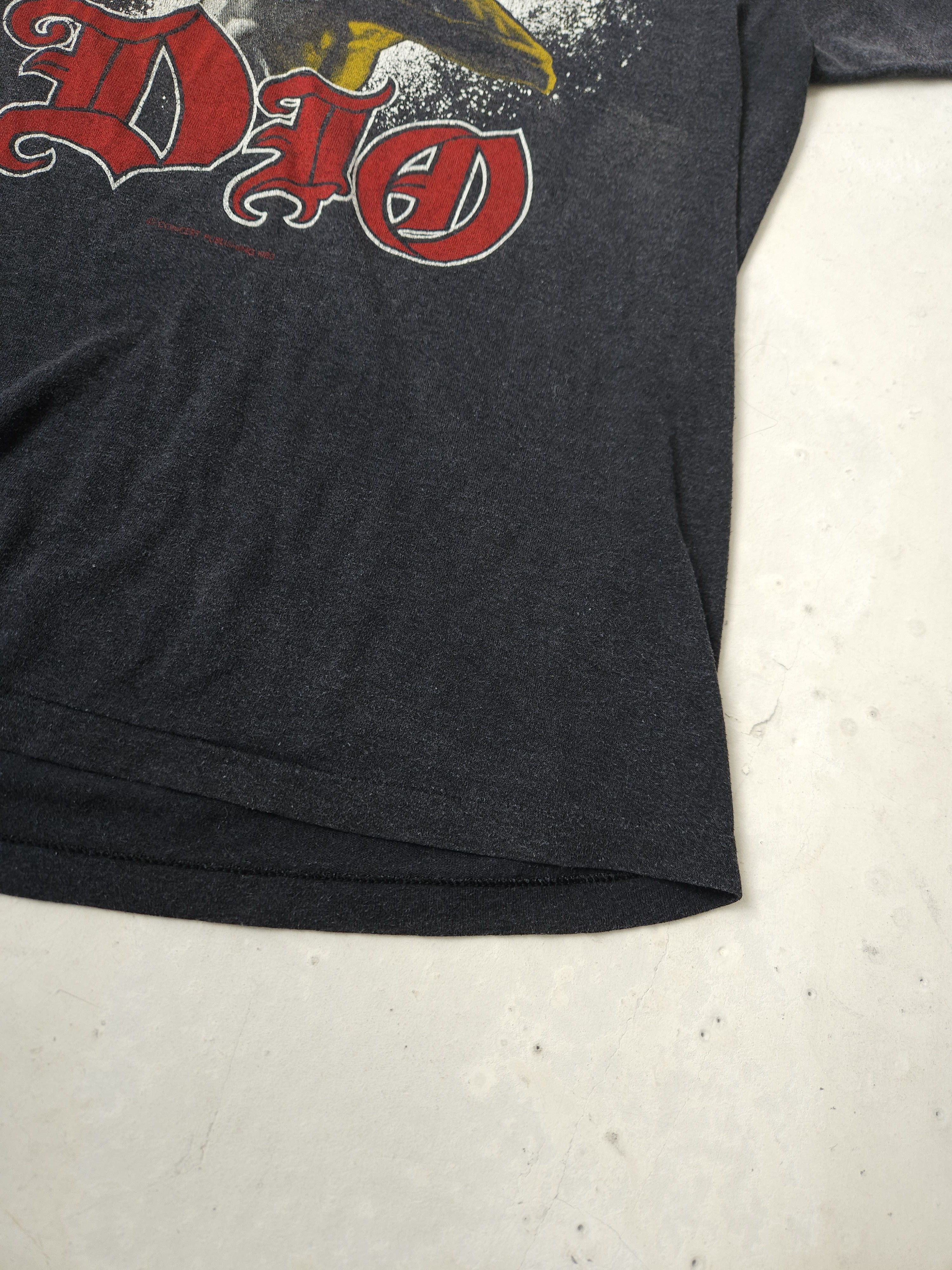 Band Tees × Vintage Vintage 1983 dio holy diver monsters of rock tee Size US L / EU 52-54 / 3 - 7 Thumbnail