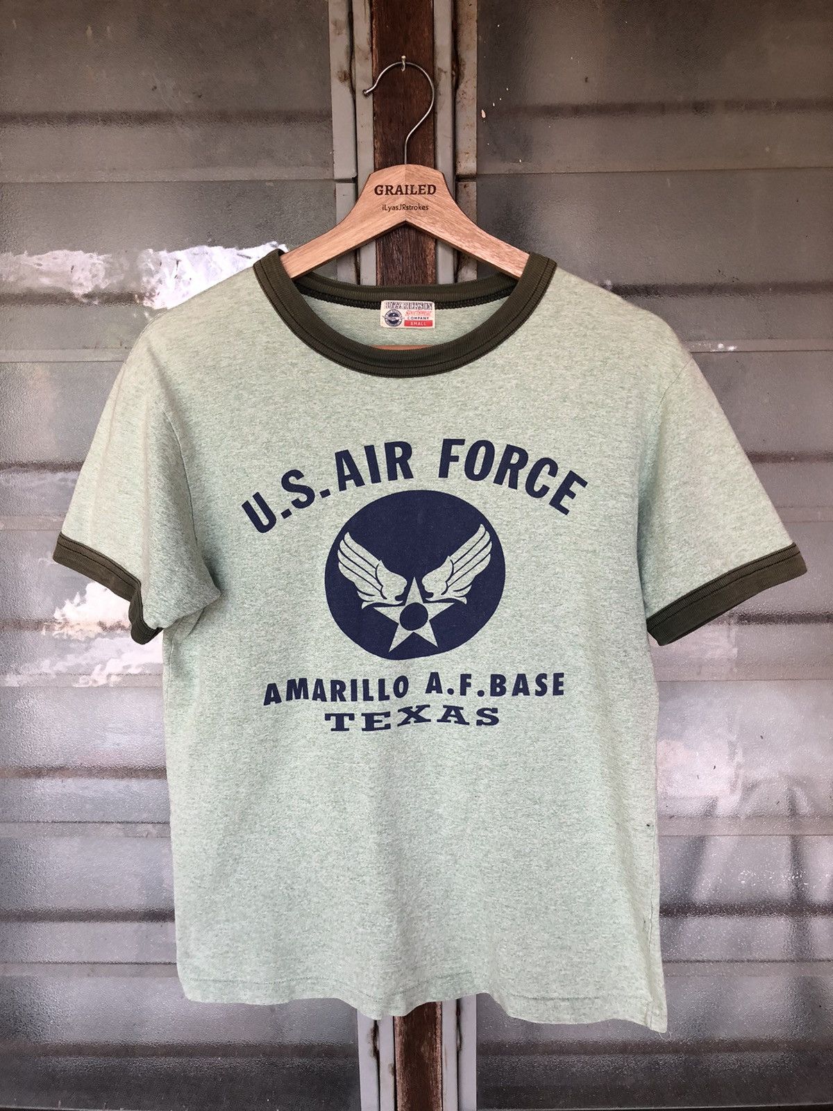 Buzz Rickson's Vintage 80’s U.S Air Force Texas Toyo Interprise Ringer Tee Size US S / EU 44-46 / 1 - 1 Thumbnail