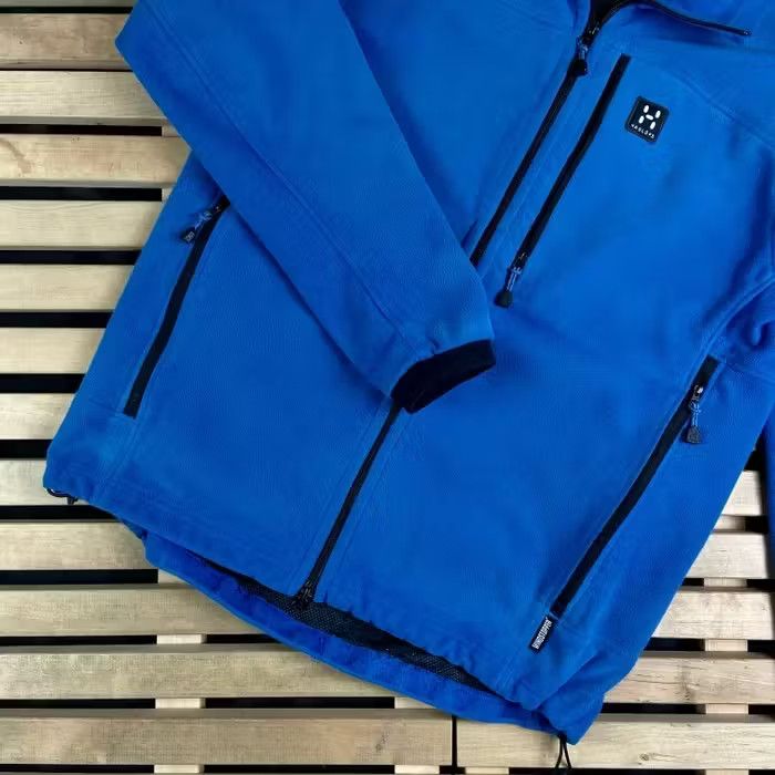 Haglofs Mens Fleece Bomber Jacket Haglofs Size XL Blue Windstoper Size US XL / EU 56 / 4 - 3 Thumbnail