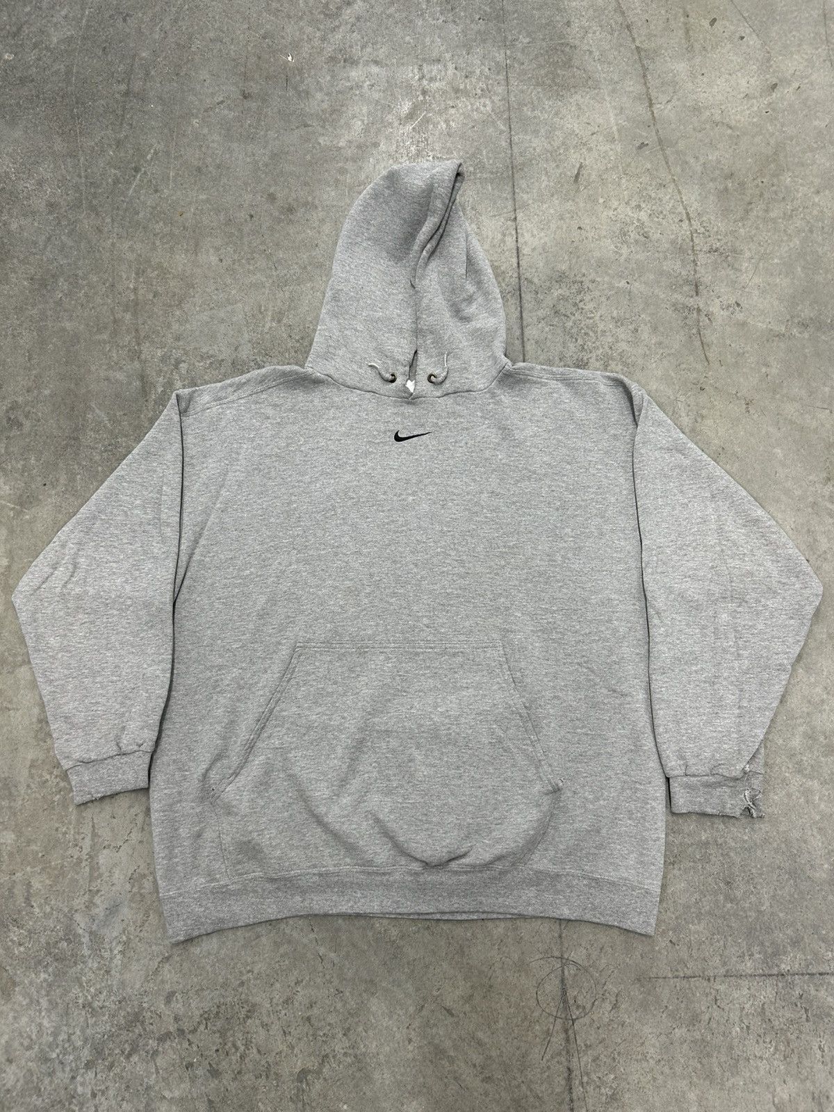 Nike Vintage Nike center swoosh hoodie navy Size US XL / EU 56 / 4 - 1 Thumbnail