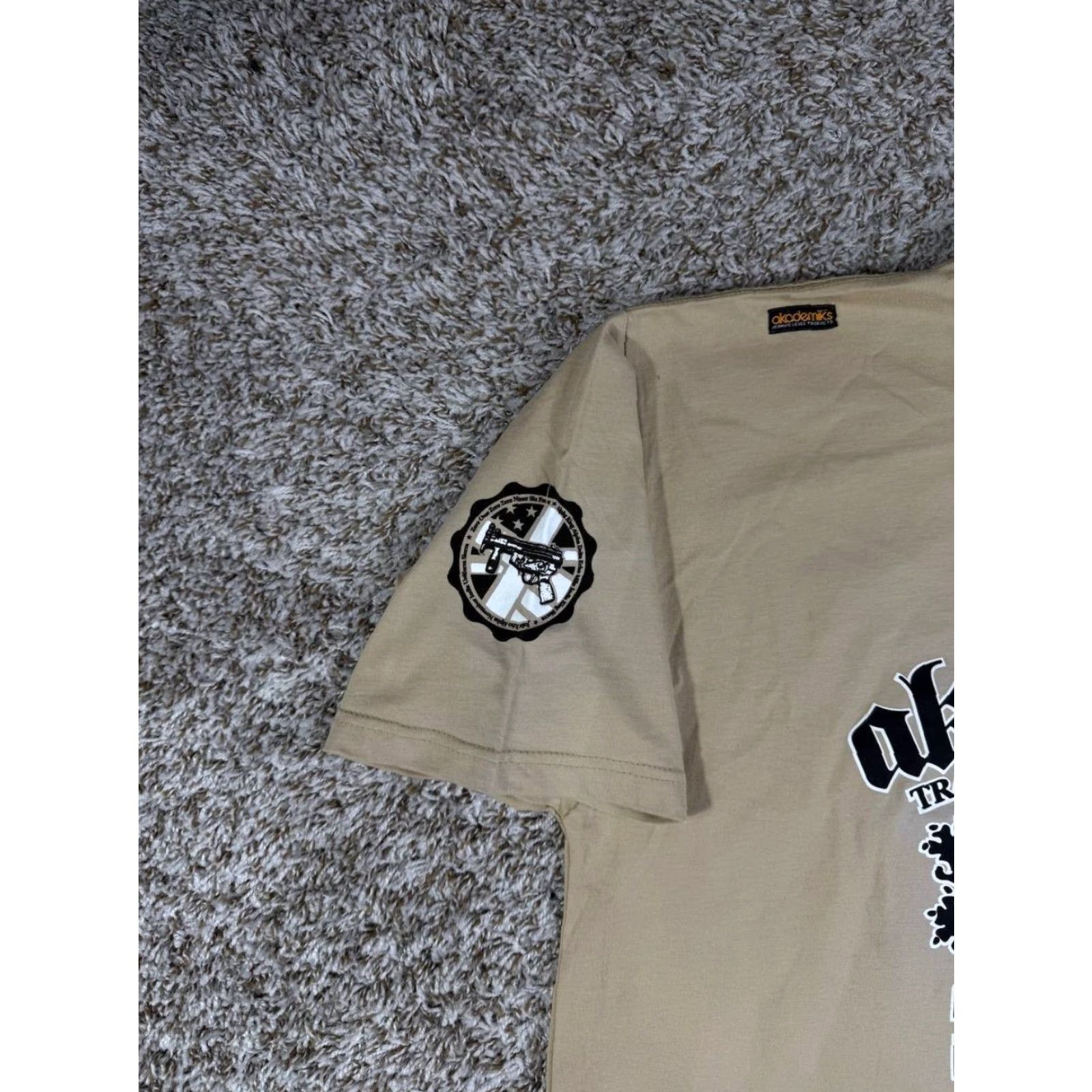 Akademiks VINTAGE Akademiks T-Shirt Hip Hop Trans Atlantic Taskforce Tee XL Ivory Men Short Sleeve Crew Neck Graphic Print 2000s Size US XL / EU 56 / 4 - 5 Thumbnail