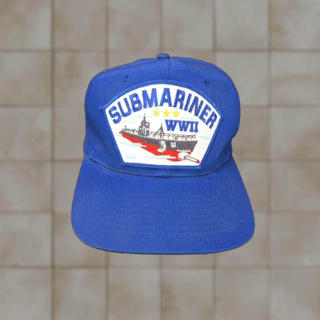 Vintage VINTAGE Submariner WWII Torpedo PATCH 3 Star snapback hat trucker cap Size ONE SIZE - 1 Thumbnail